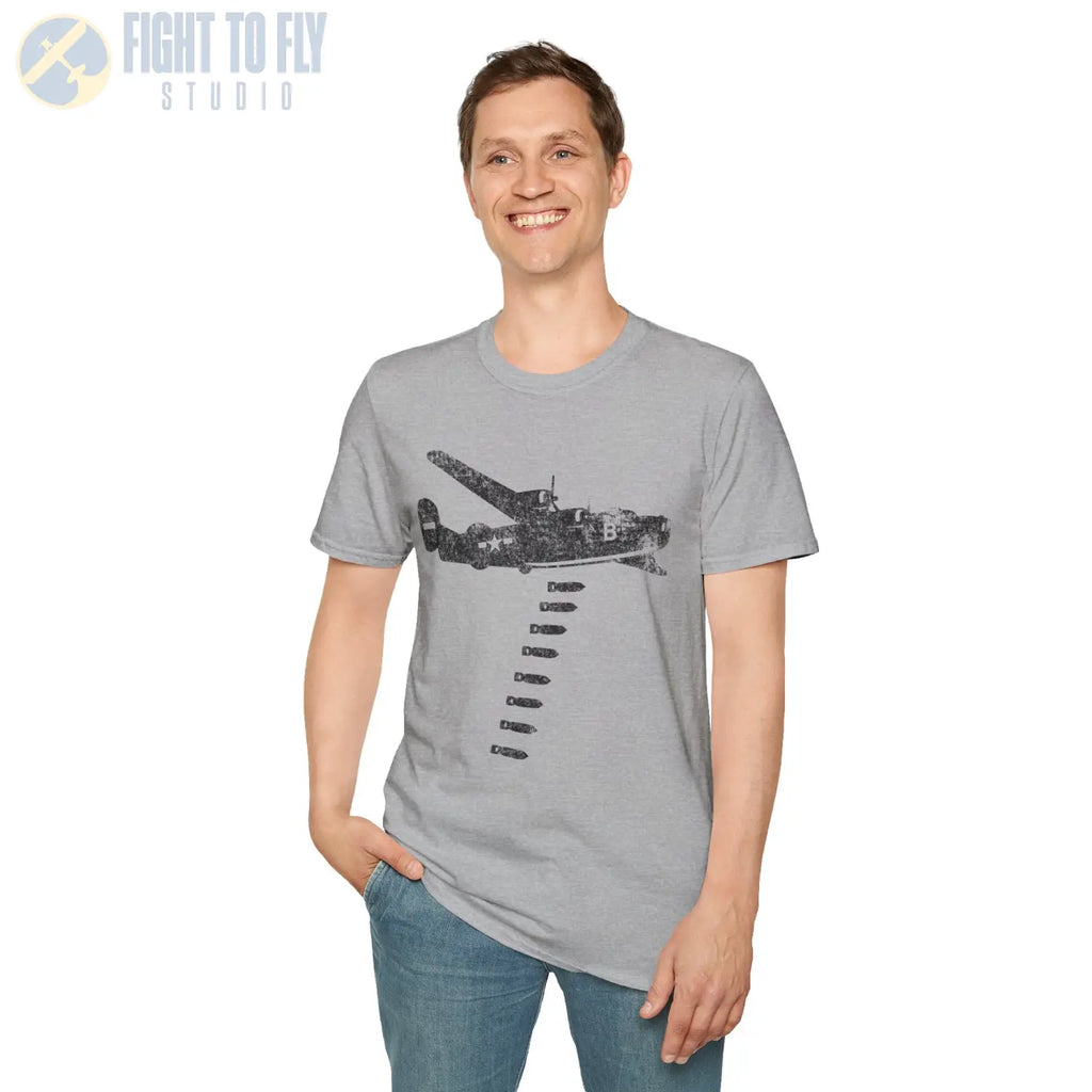 B-24 Liberator “Bomb Run” WWII T-Shirt - Pilot gifts - warbird t-shirt