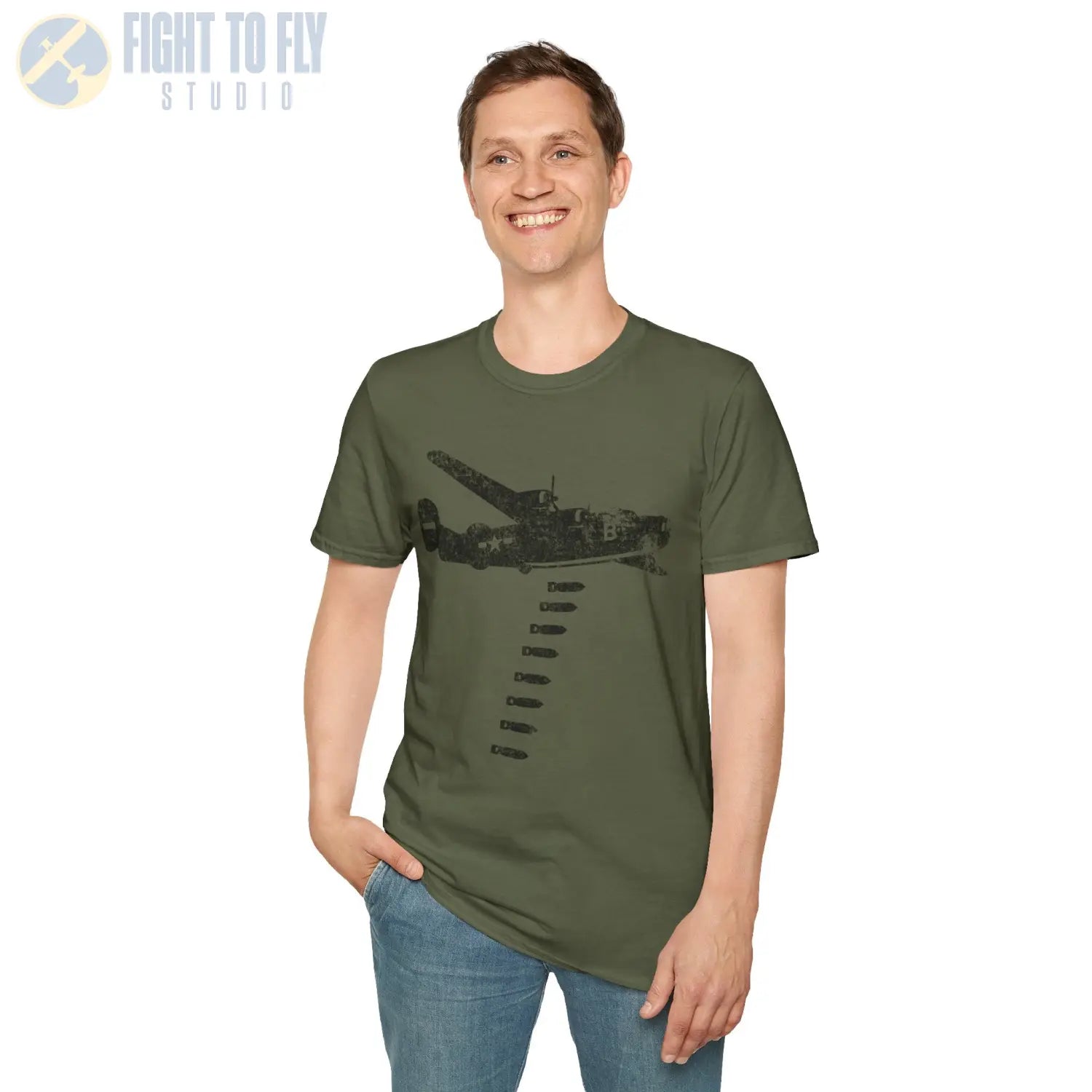 B-24 Liberator “Bomb Run” WWII T-Shirt - Pilot gifts - warbird t-shirt