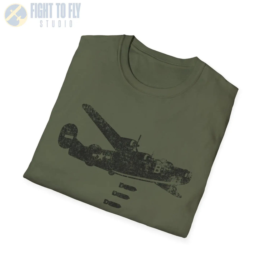 B-24 Liberator “Bomb Run” WWII T-Shirt - Pilot gifts - warbird t-shirt