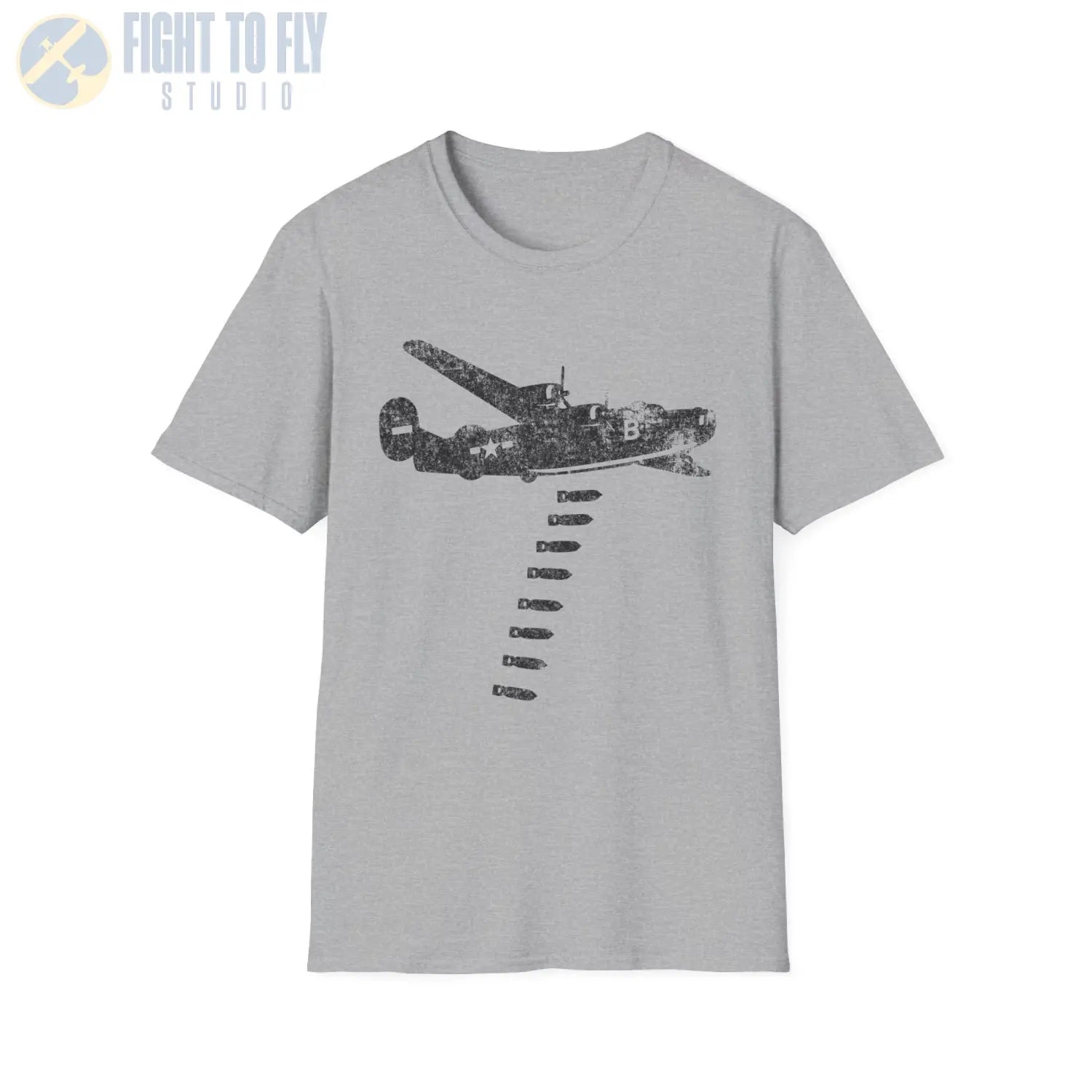 B-24 Liberator “Bomb Run” WWII T-Shirt - Pilot gifts - warbird t-shirt