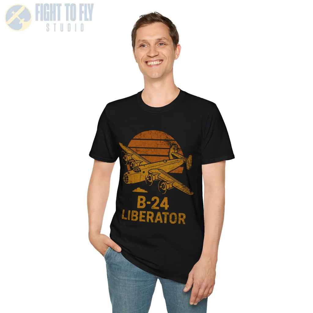 B-24 Liberator “Retro Heritage” WWII T-Shirt - Pilot gifts - warbird t-shirt