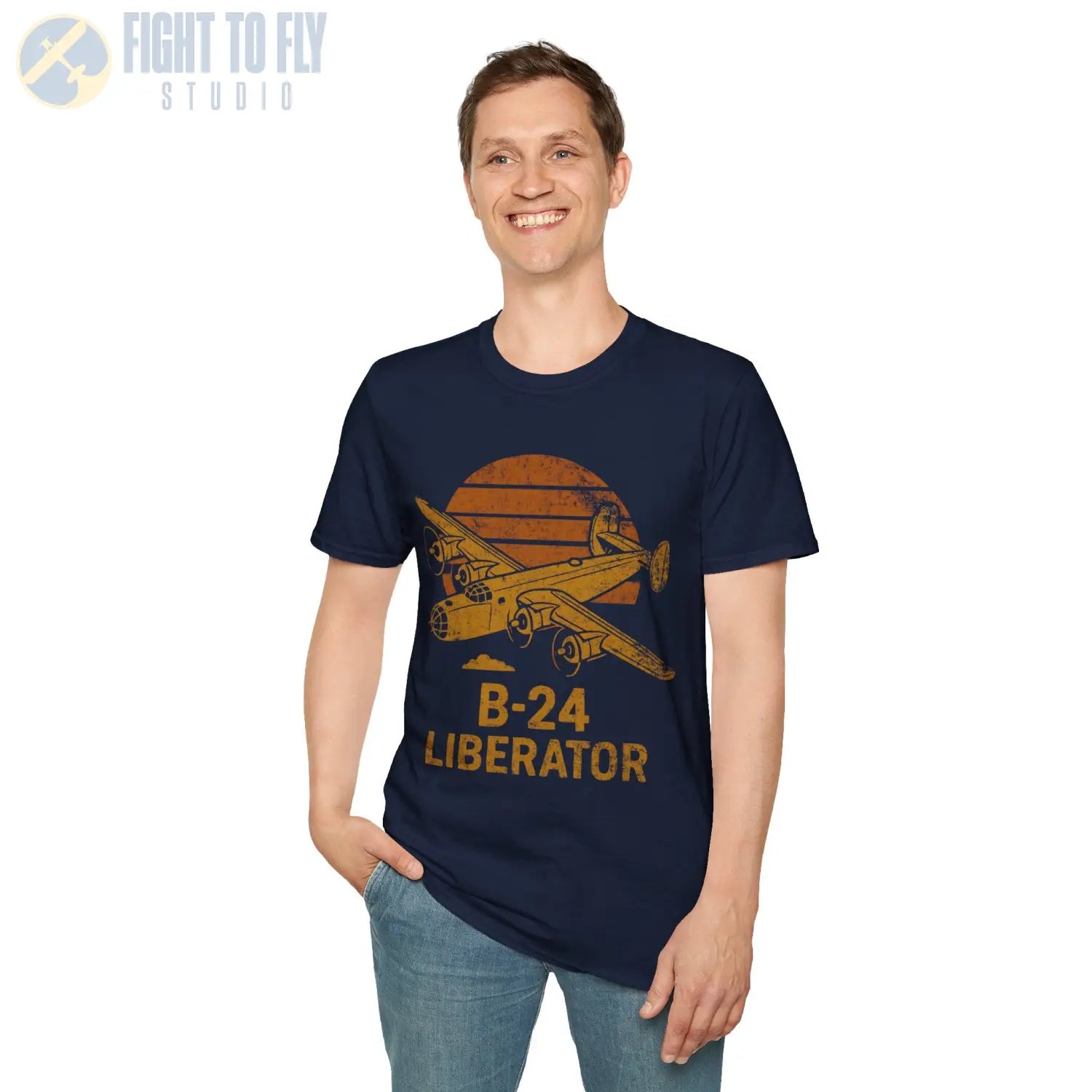 B-24 Liberator “Retro Heritage” WWII T-Shirt - Pilot gifts - warbird t-shirt
