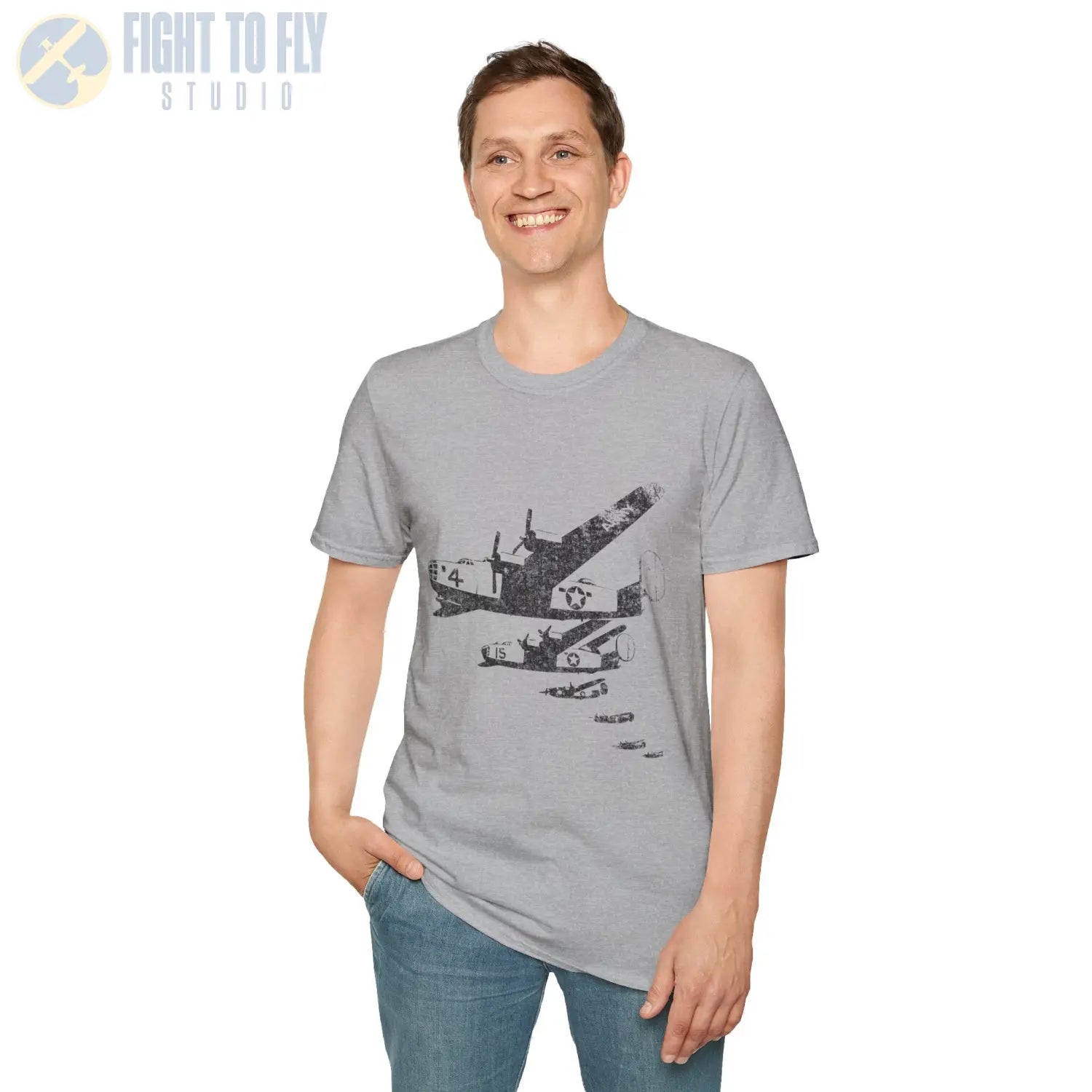 B-24 Liberator “Side Formation” Heritage T-Shirt - Pilot gifts - WWII warbird t-shirt