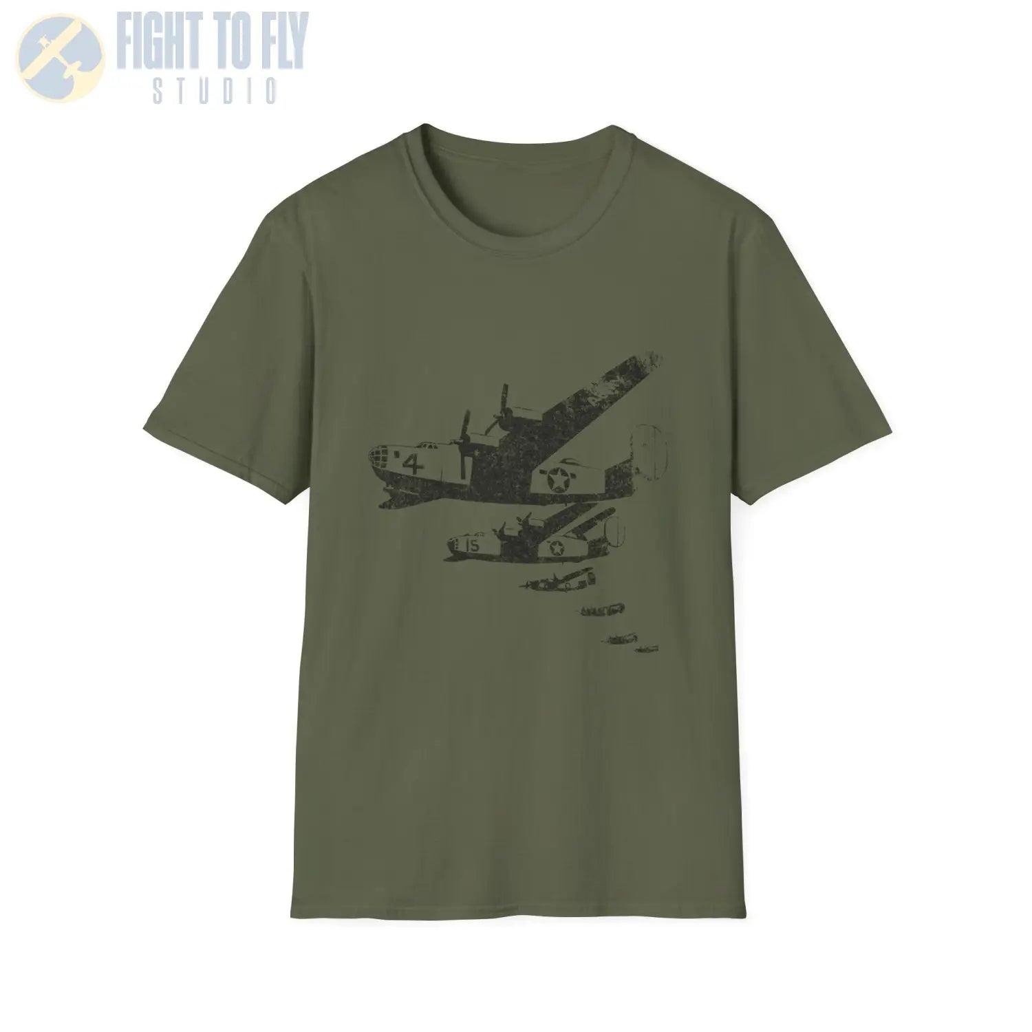B-24 Liberator “Side Formation” Heritage T-Shirt - Pilot gifts - WWII warbird t-shirt