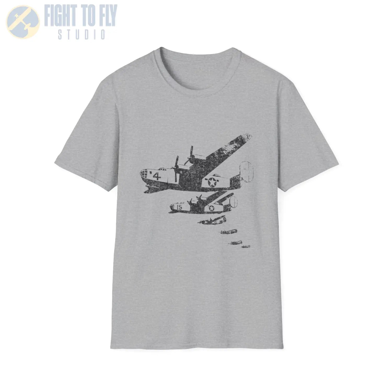 B-24 Liberator “Side Formation” Heritage T-Shirt - Pilot gifts - WWII warbird t-shirt