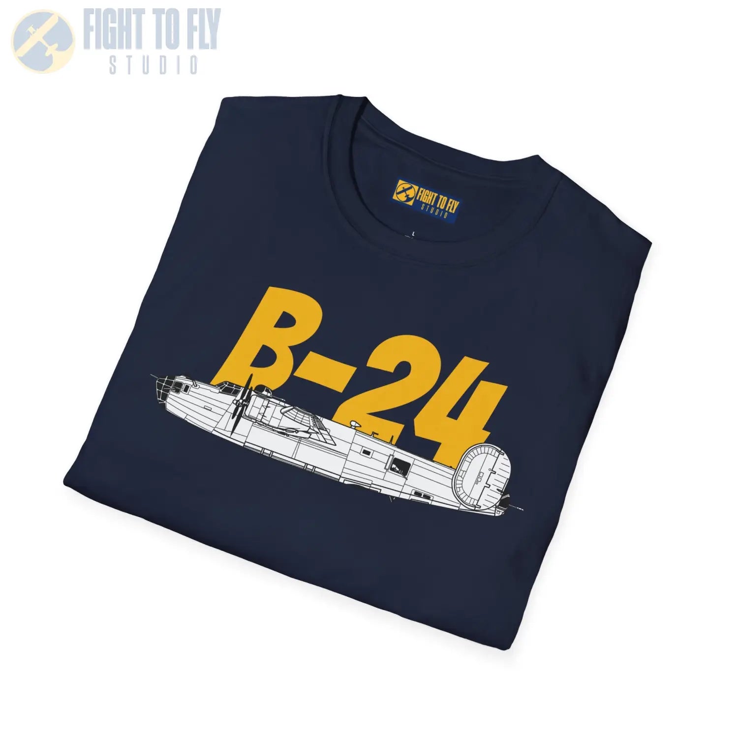 B-24 Liberator Side Profile T-Shirt - Pilot gifts - WWII warbird t-shirt