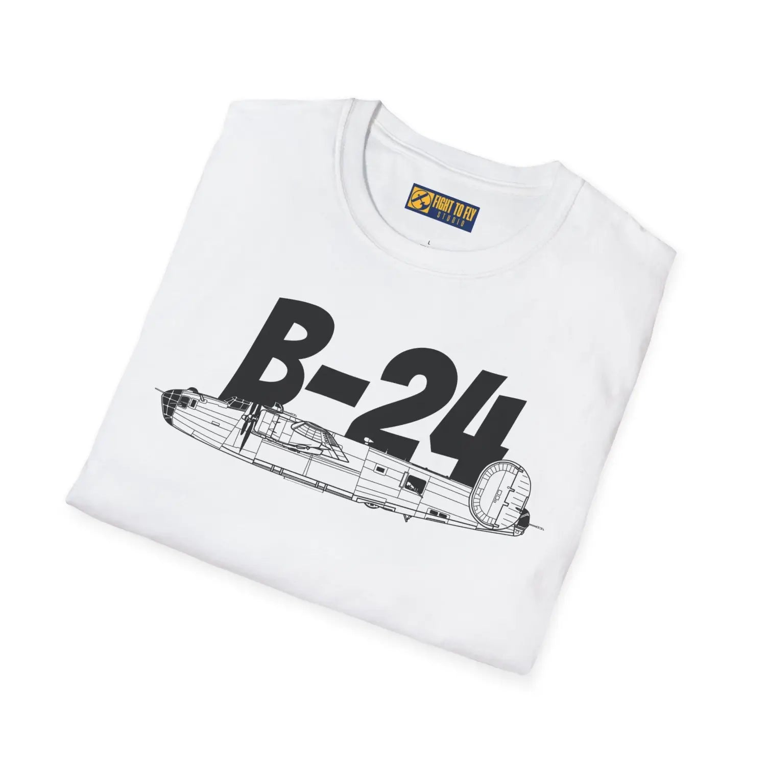 B-24 Liberator Side Profile T-Shirt - Pilot gifts - WWII warbird t-shirt