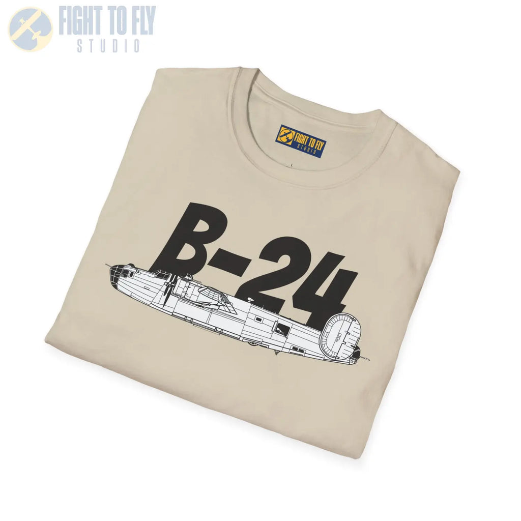 B-24 Liberator Side Profile T-Shirt - Pilot gifts - WWII warbird t-shirt