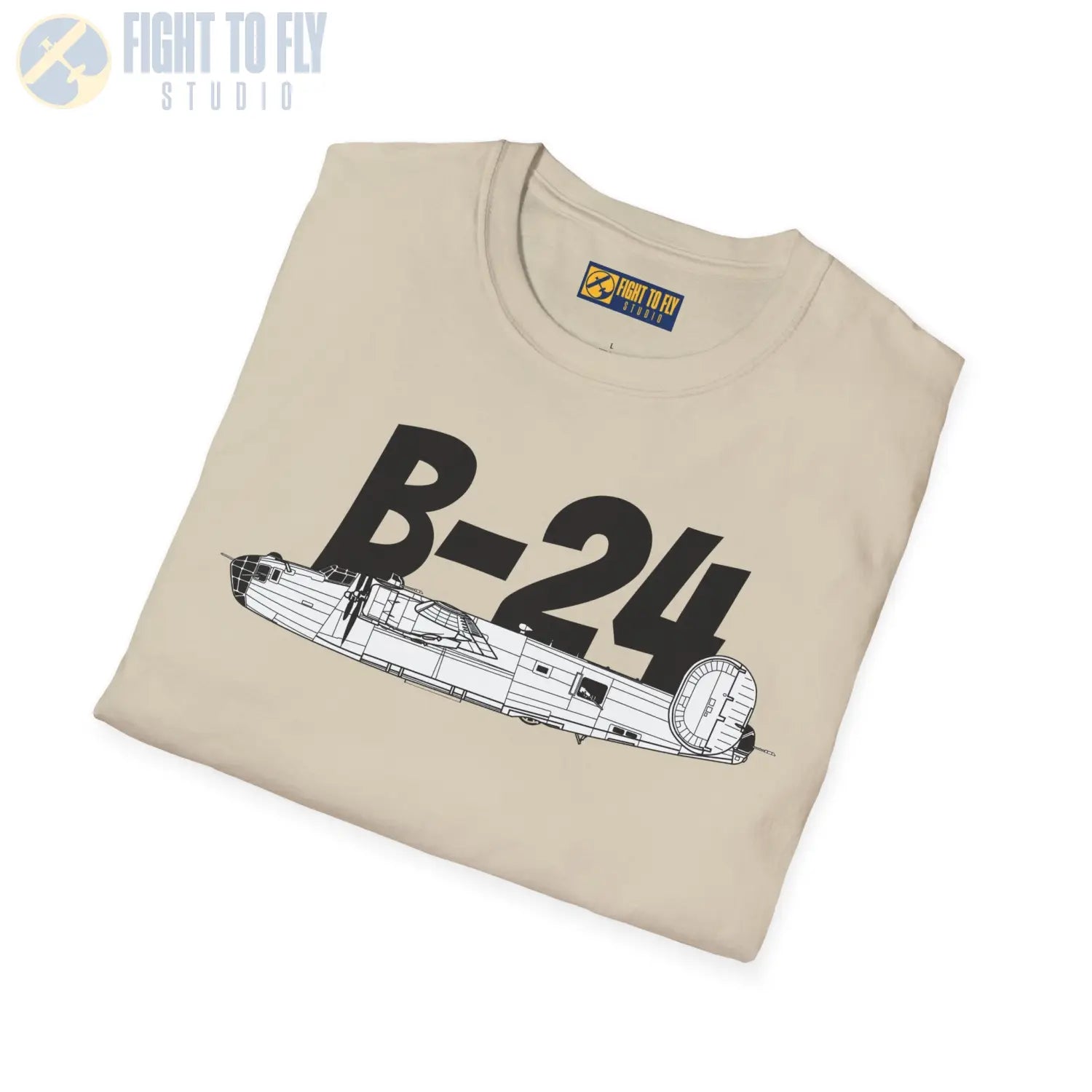 B-24 Liberator Side Profile T-Shirt - Pilot gifts - WWII warbird t-shirt