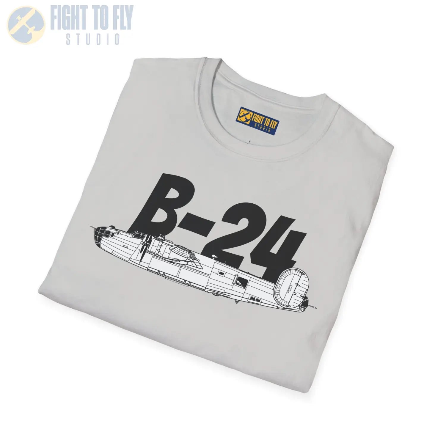 B-24 Liberator Side Profile T-Shirt - Pilot gifts - WWII warbird t-shirt