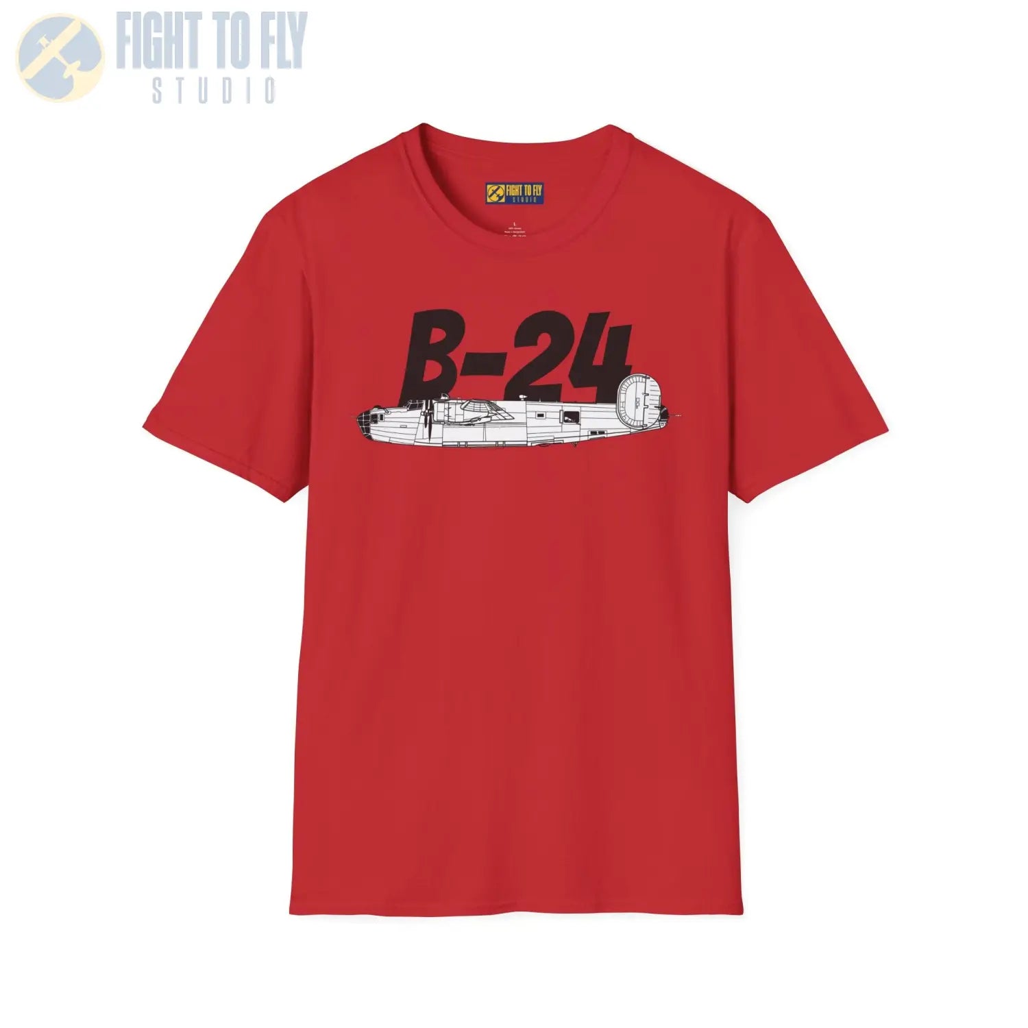 B-24 Liberator Side Profile T-Shirt - Pilot gifts - WWII warbird t-shirt