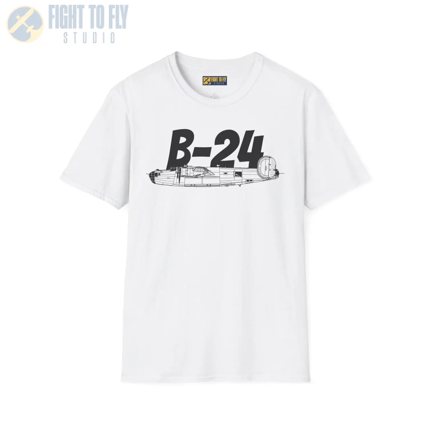 B-24 Liberator Side Profile T-Shirt - Pilot gifts - WWII warbird t-shirt