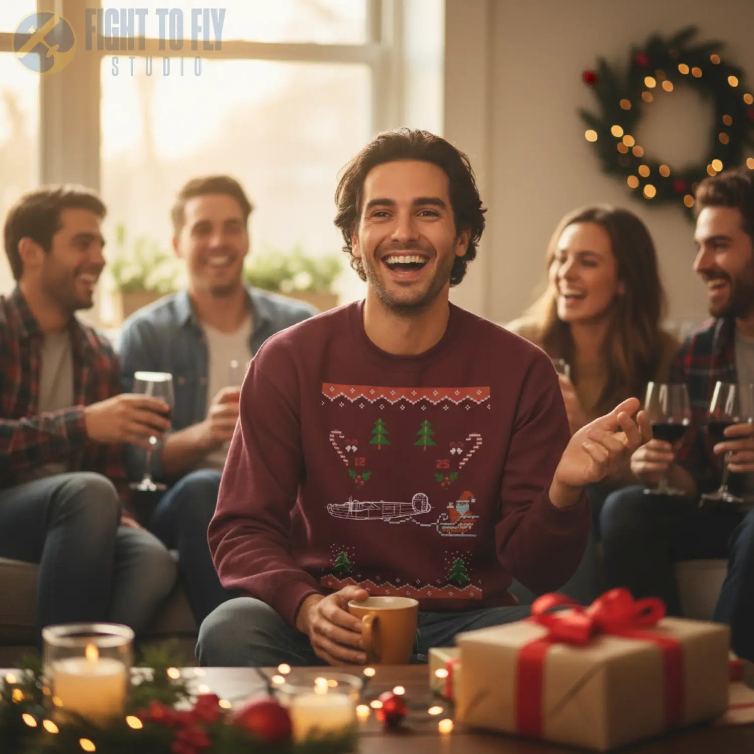 B-24J Liberator “Santa’s Long-Range Delivery” Sweatshirt - Pilot gifts - WWII warbird t-shirt