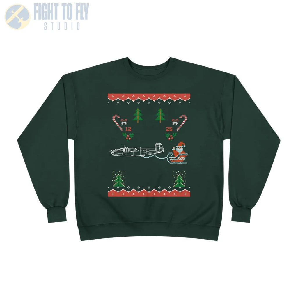 B-24J Liberator “Santa’s Long-Range Delivery” Sweatshirt - Pilot gifts - WWII warbird t-shirt