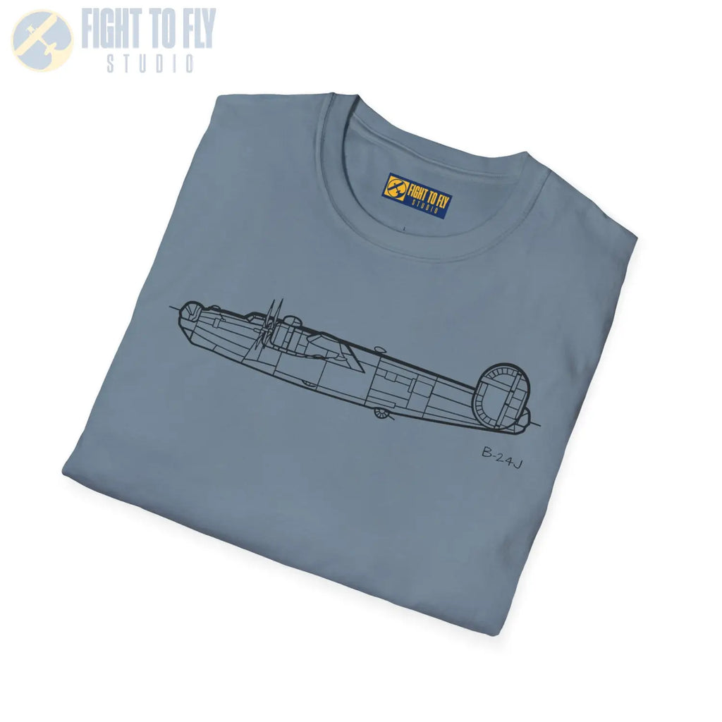 B-24J Liberator T-Shirt - Pilot gifts - WWII warbird t-shirt
