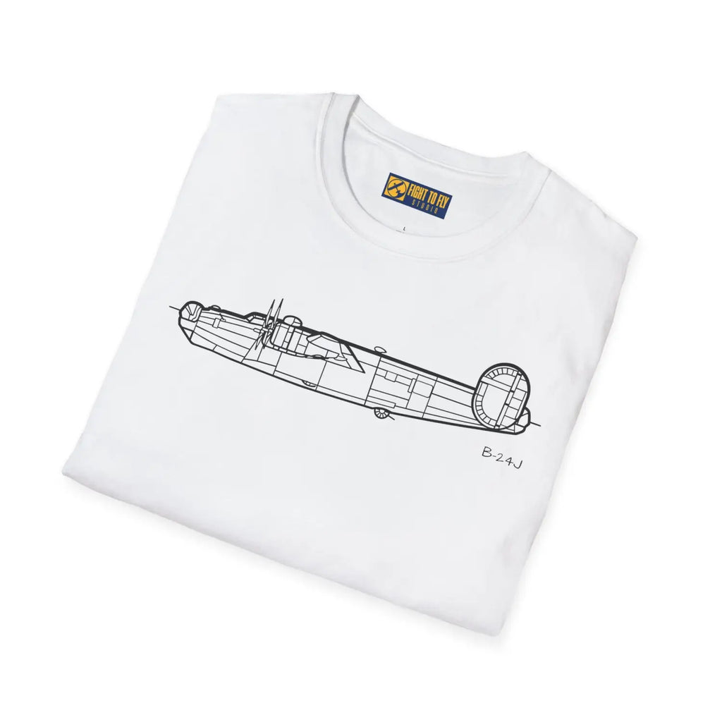 B-24J Liberator T-Shirt - Pilot gifts - WWII warbird t-shirt