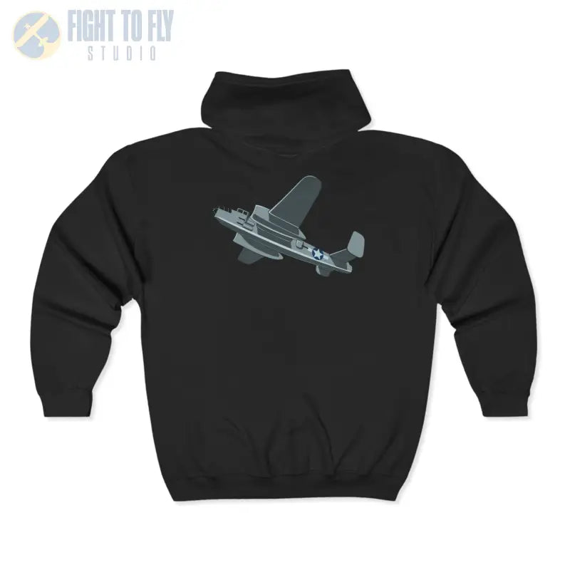 B-25 Full Zip Hoodie WWII Bomber - Pilot gifts - warbird t-shirt