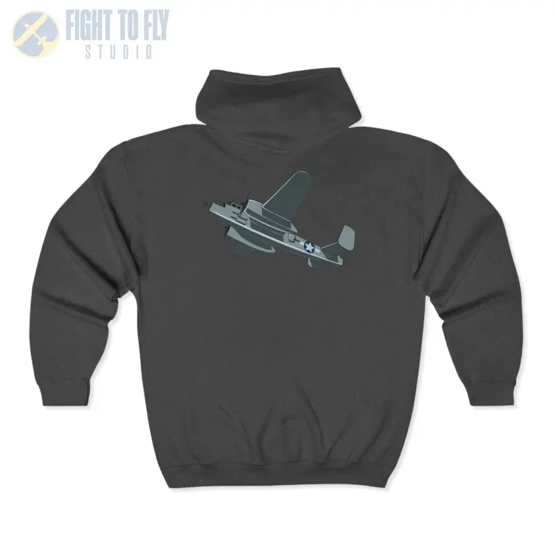 B-25 Full Zip Hoodie WWII Bomber - Pilot gifts - warbird t-shirt