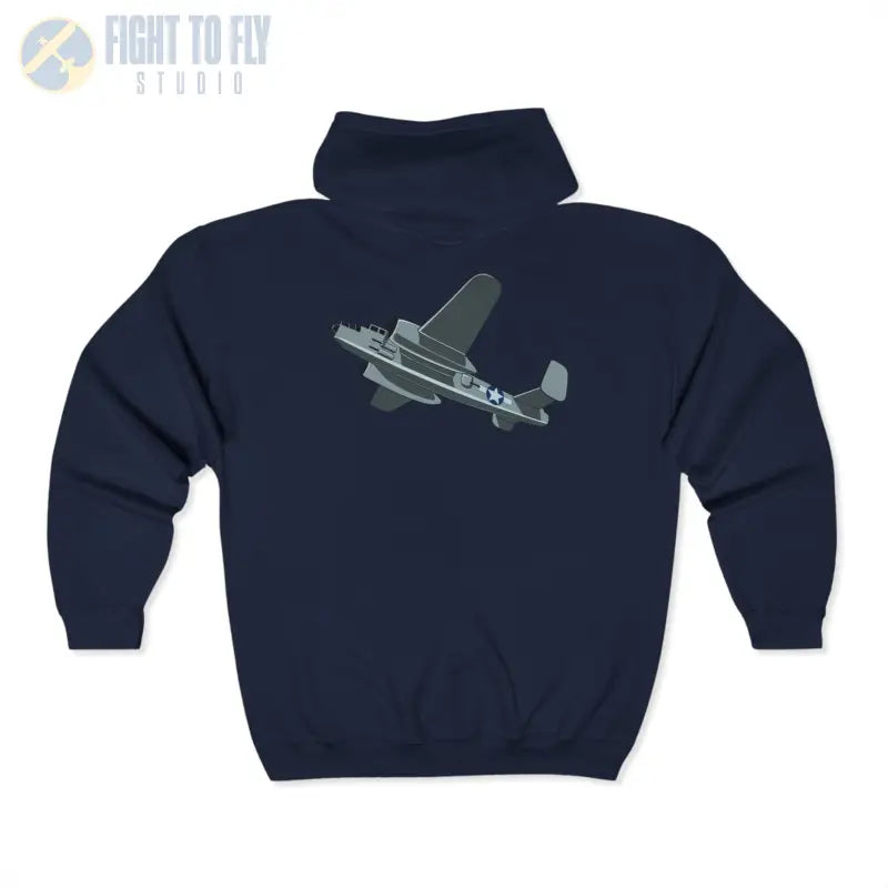 B-25 Full Zip Hoodie WWII Bomber - Pilot gifts - warbird t-shirt