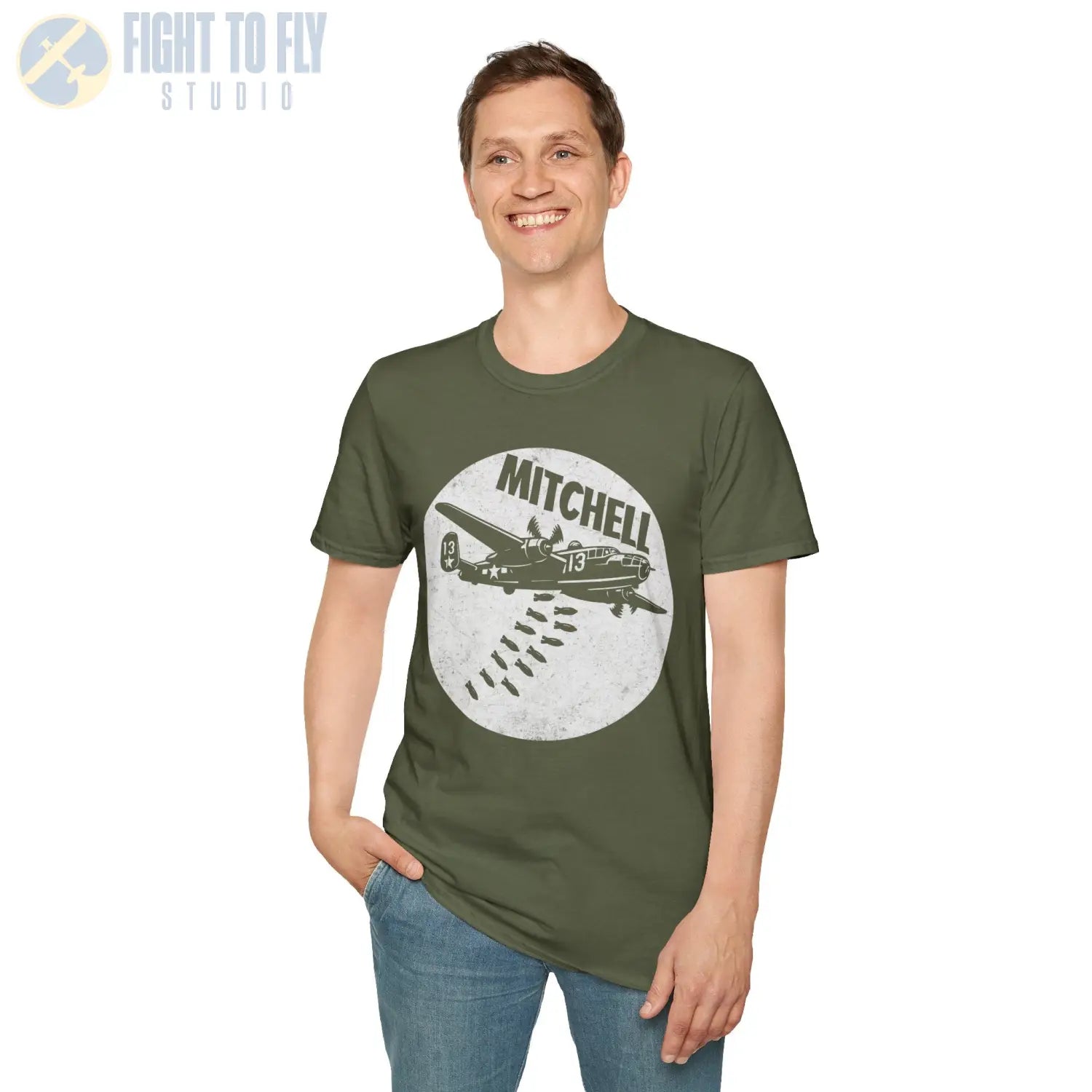 B-25 Mitchell “Bomb Run” WWII T-Shirt - Pilot gifts - warbird t-shirt