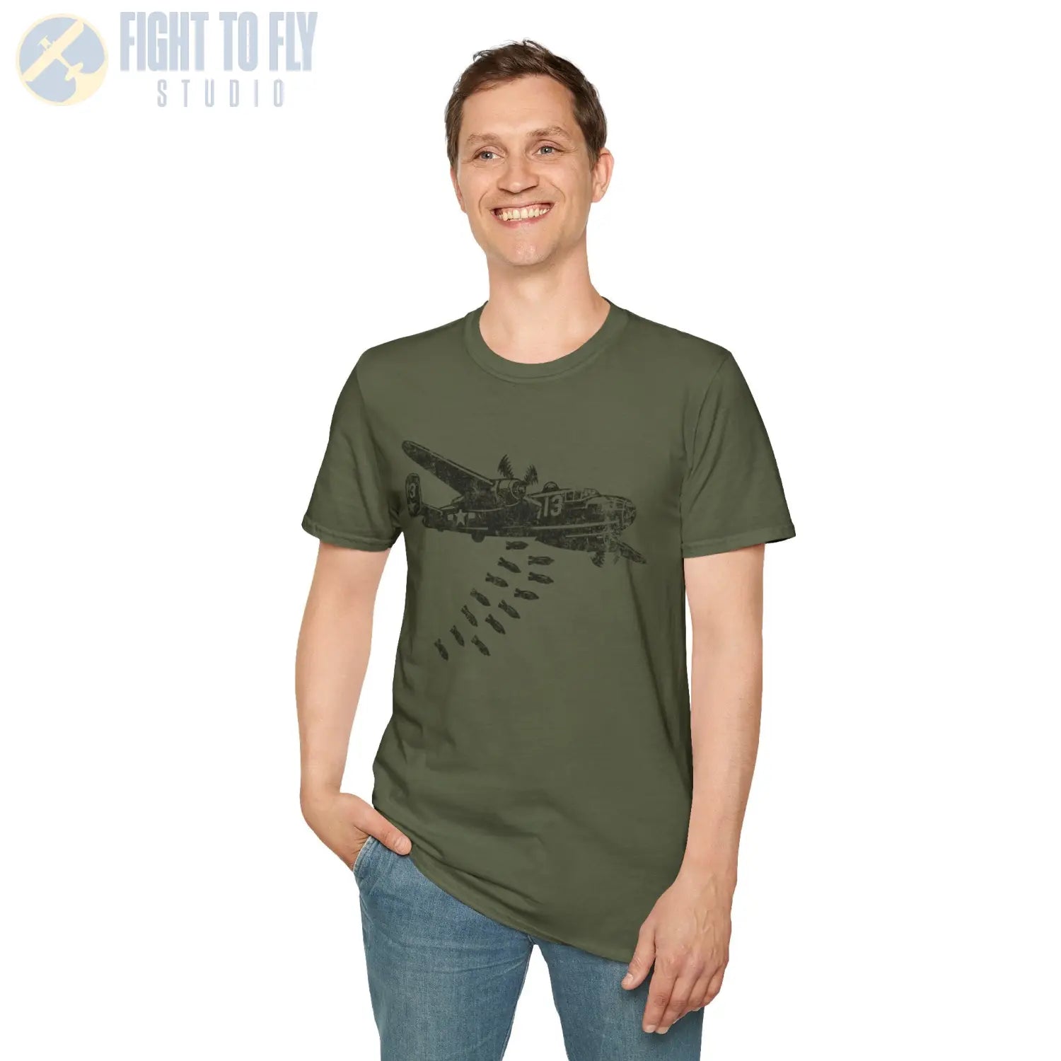 B-25 Mitchell “Bomb Run” WWII T-Shirt - Pilot gifts - warbird t-shirt