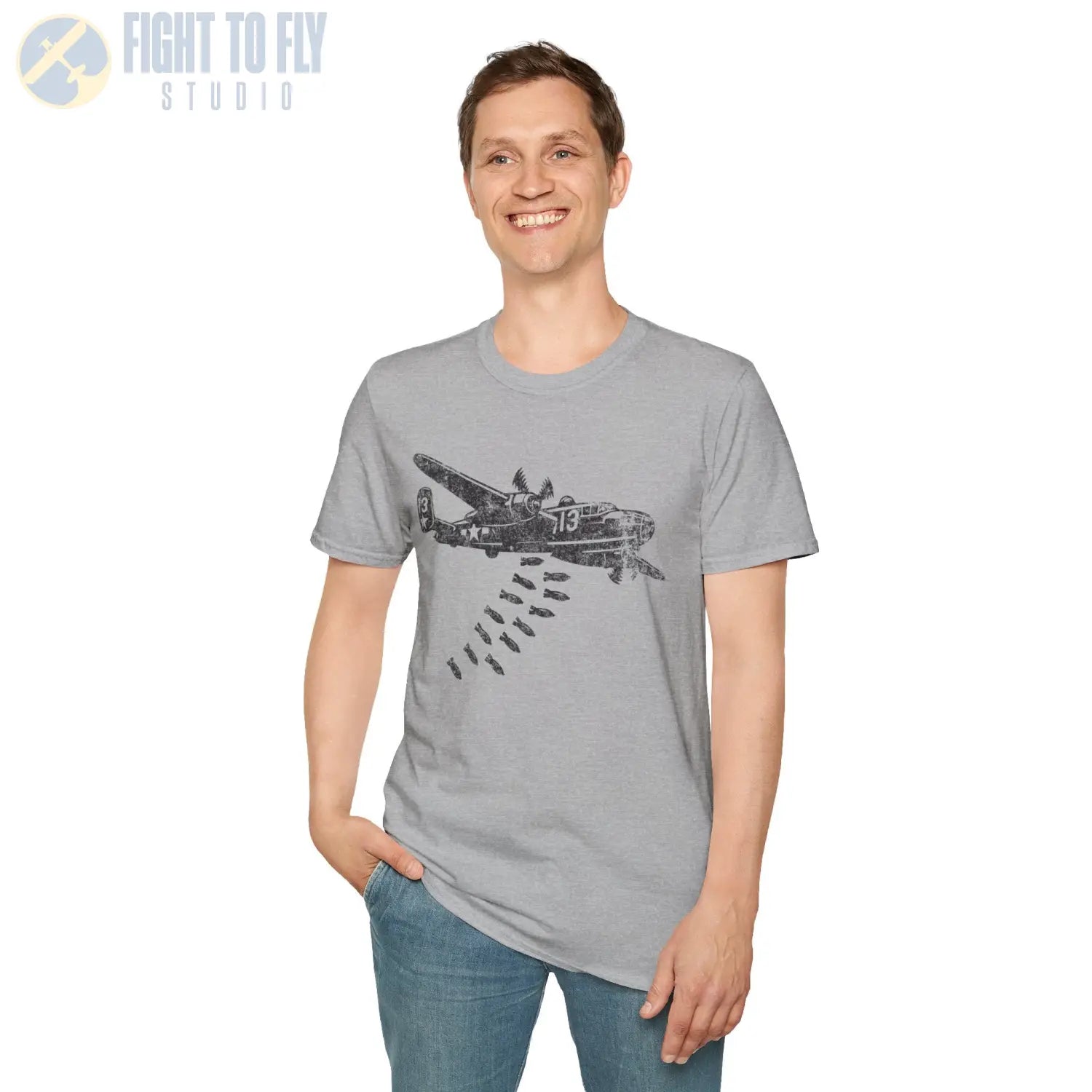 B-25 Mitchell “Bomb Run” WWII T-Shirt - Pilot gifts - warbird t-shirt