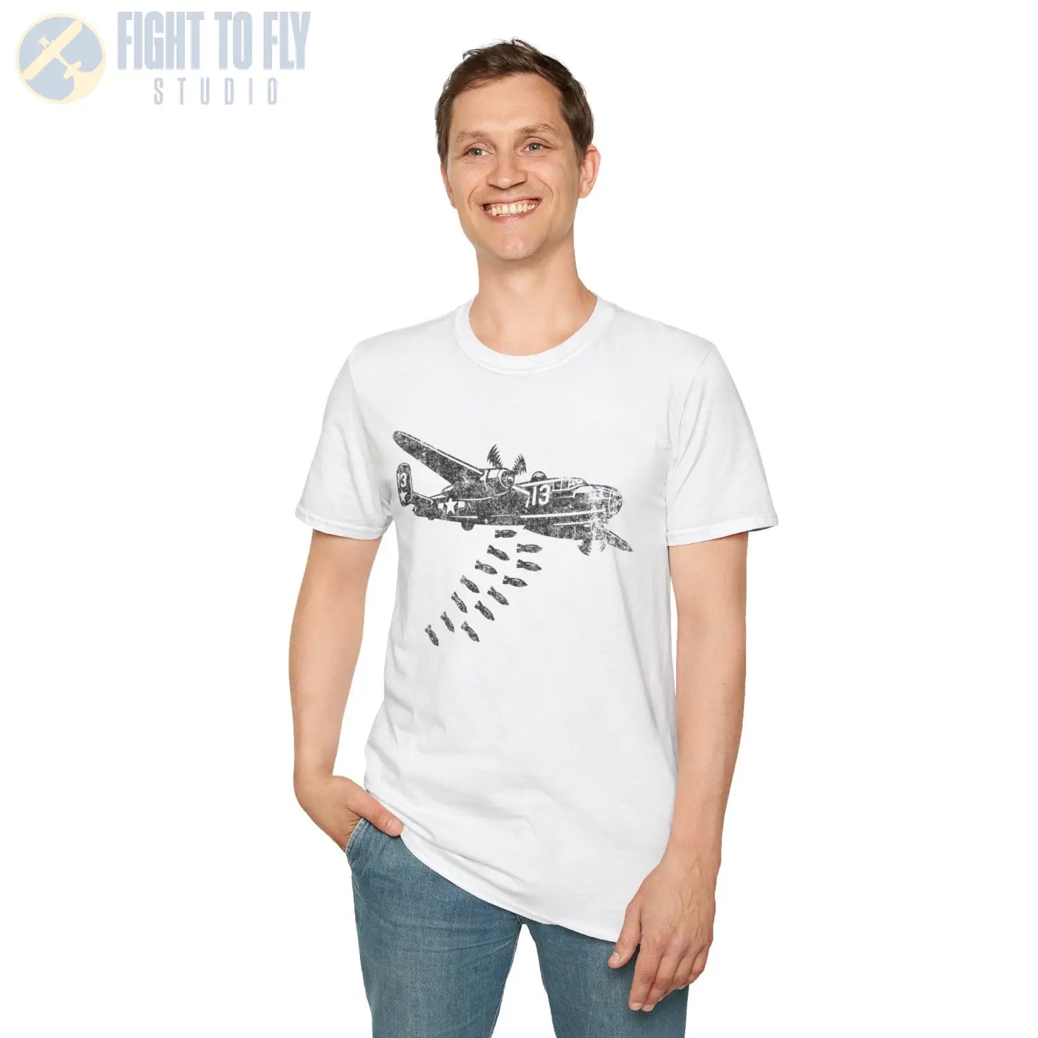 B-25 Mitchell “Bomb Run” WWII T-Shirt - Pilot gifts - warbird t-shirt