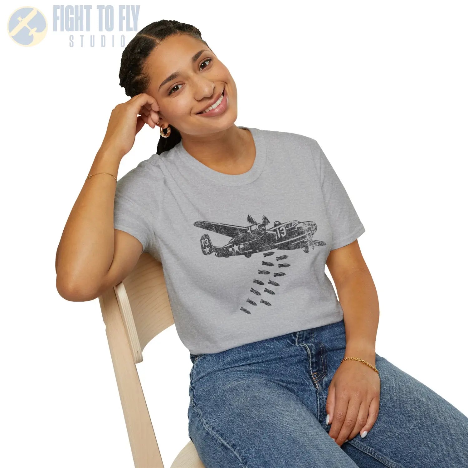 B-25 Mitchell “Bomb Run” WWII T-Shirt - Pilot gifts - warbird t-shirt