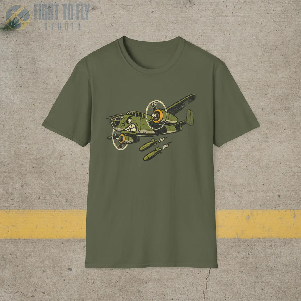 B-25 Mitchell “Nose Art Style” WWII T-Shirt - Pilot gifts - warbird t-shirt