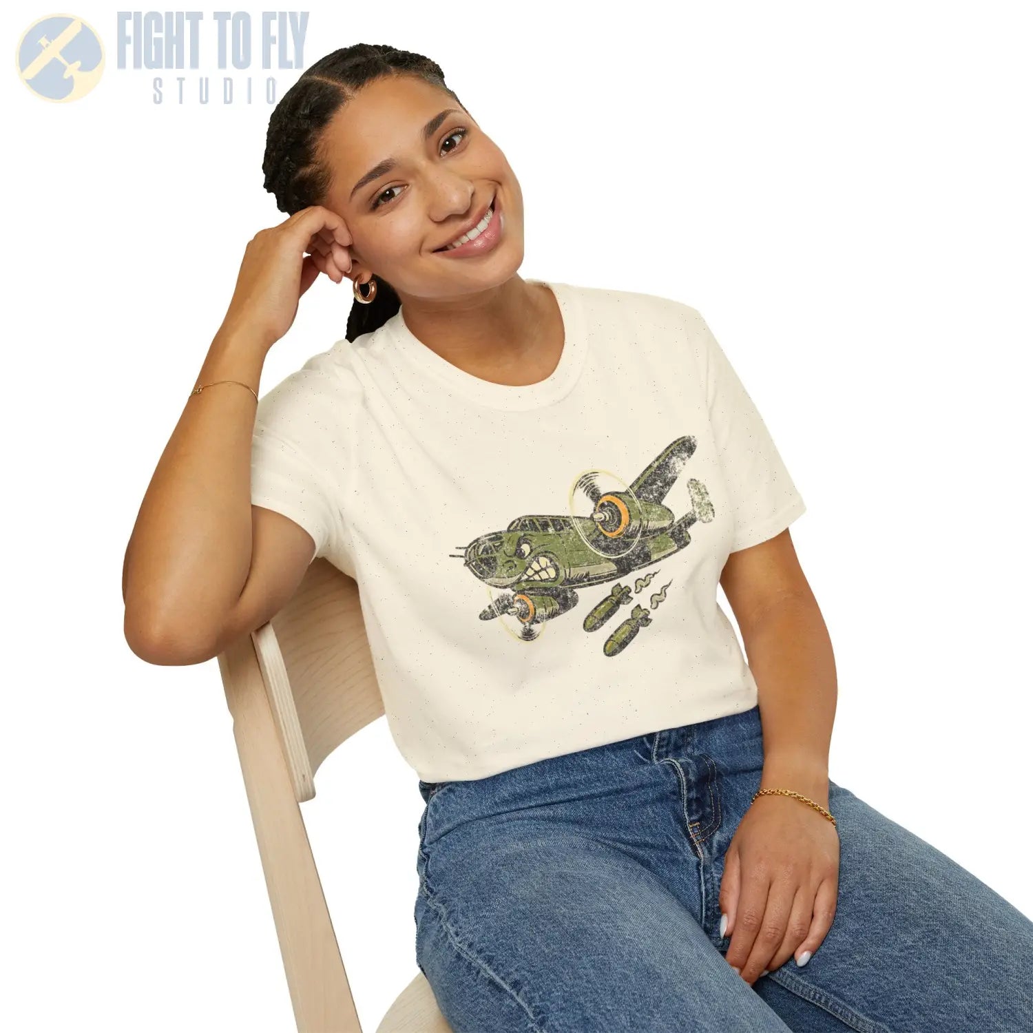 B-25 Mitchell “Nose Art Style” WWII T-Shirt - Pilot gifts - warbird t-shirt