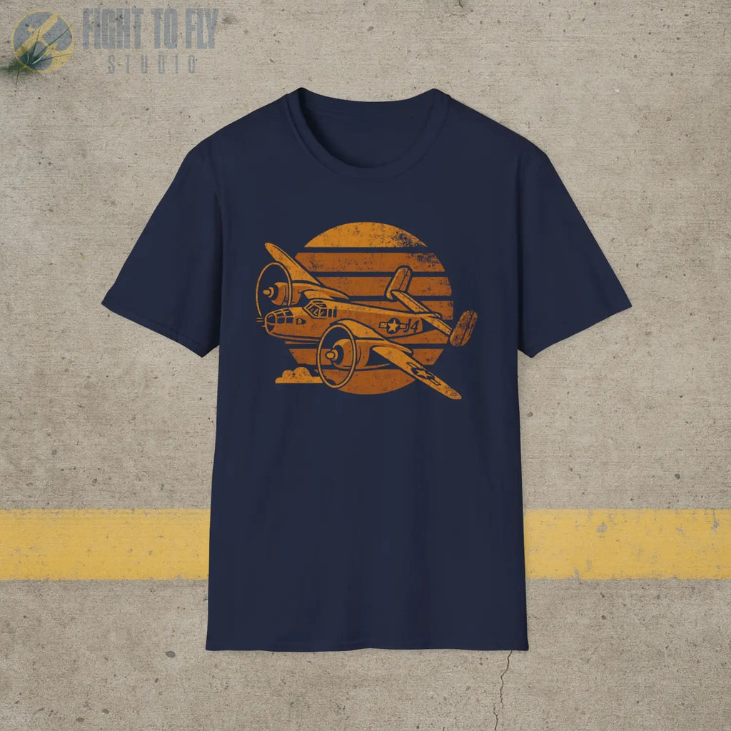 B-25 Mitchell “Retro Heritage” WWII T-Shirt - Pilot gifts - warbird t-shirt