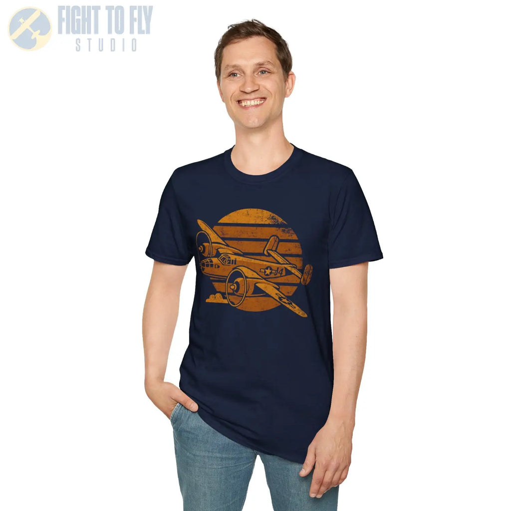 B-25 Mitchell “Retro Heritage” WWII T-Shirt - Pilot gifts - warbird t-shirt