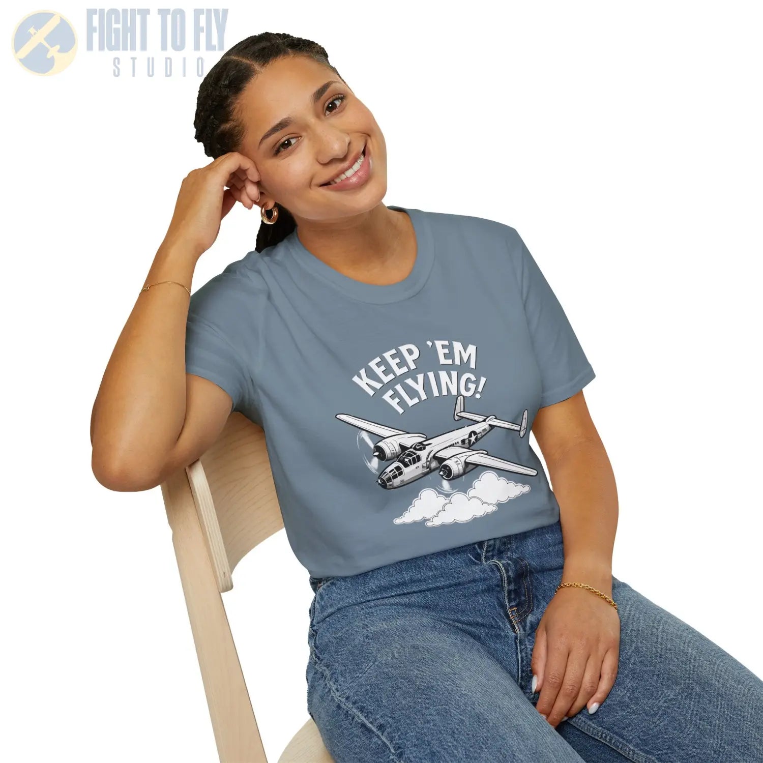 B 25 “Keep ’Em Flying!” T Shirt Pilot gifts WWII warbird t shirt