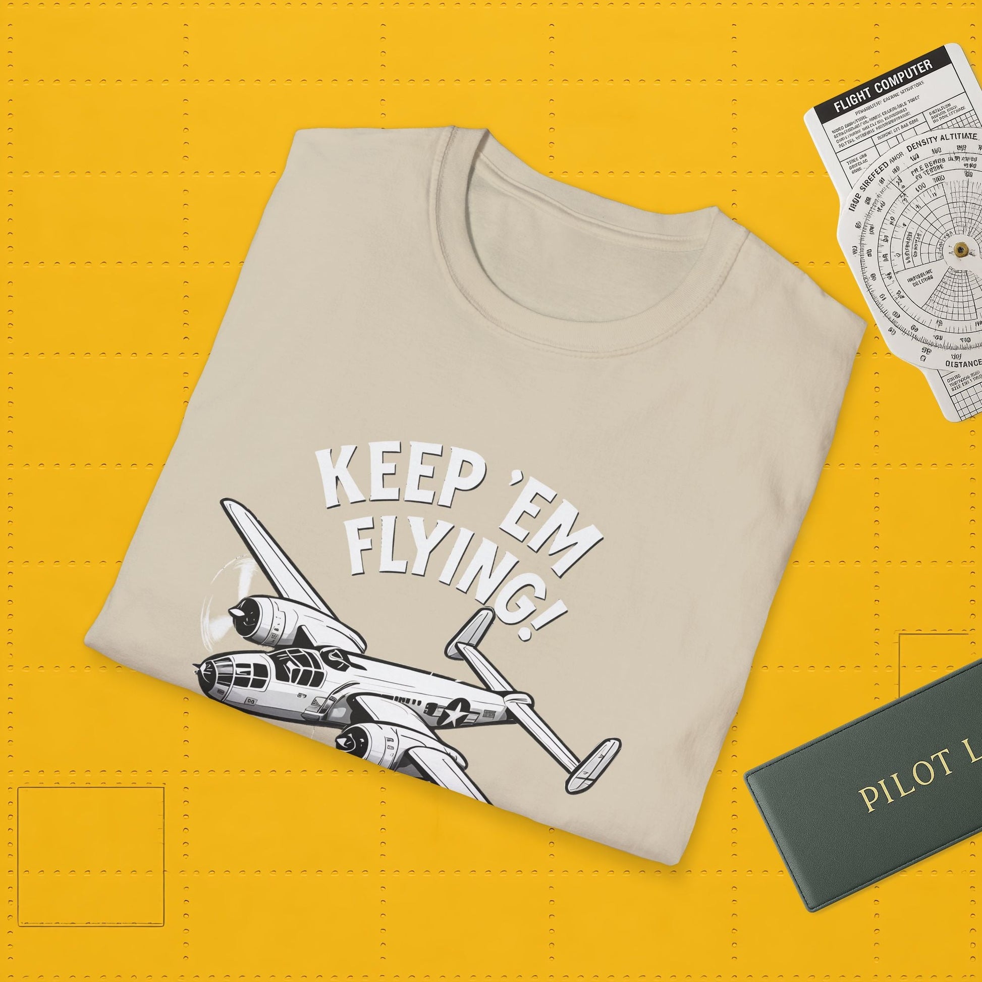 B-25 Premium T-Shirt – “Keep ’Em Flying!” WWII Medium Bomber Graphic Tee - Pilot gifts - warbird t-shirt