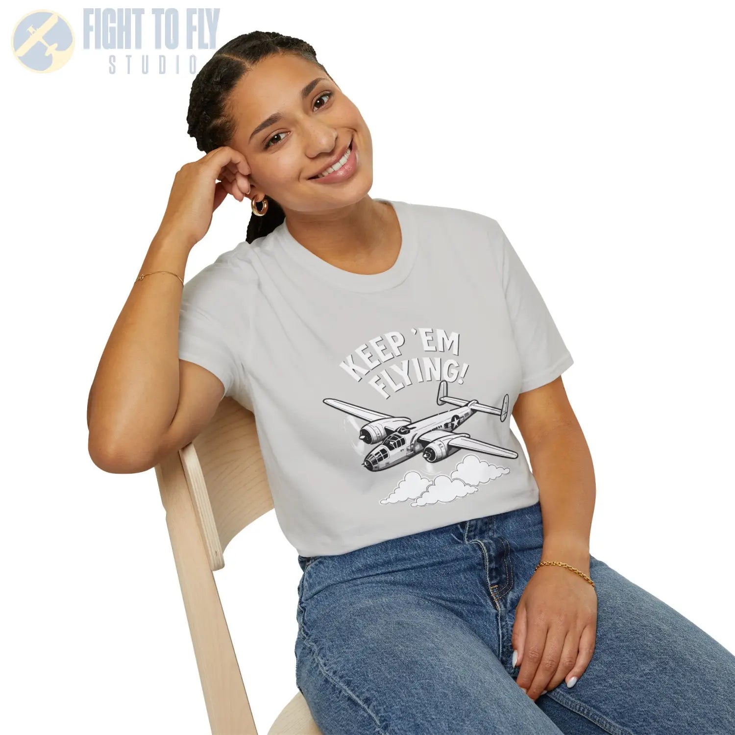 B 25 “Keep ’Em Flying!” T Shirt Pilot gifts WWII warbird t shirt
