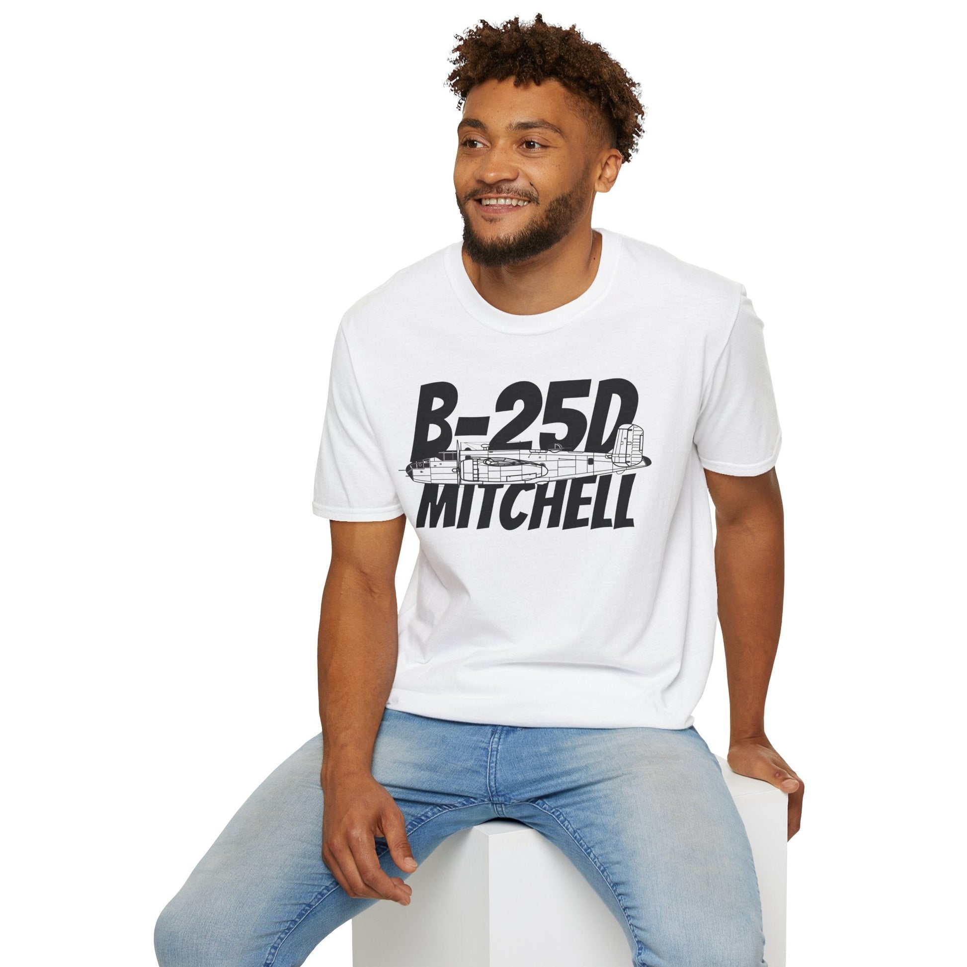 B-25D Mitchell Side Profile T-Shirt – Early-War Medium Bomber Tee - Gifts for pilots - Aviation apparel