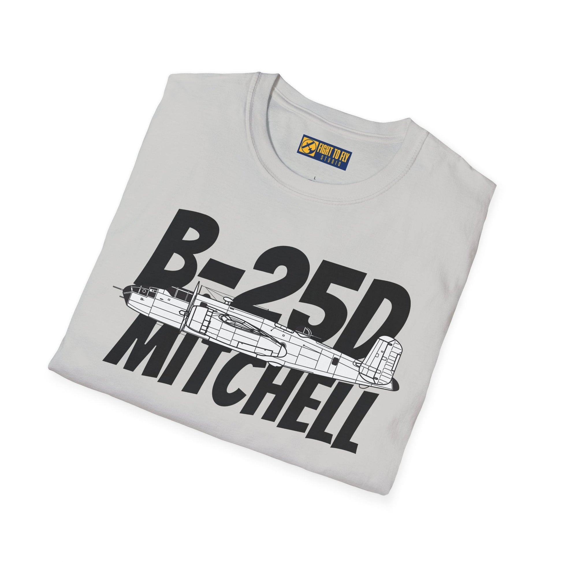B-25D Mitchell Side Profile T-Shirt – Early-War Medium Bomber Tee - Gifts for pilots - Aviation apparel