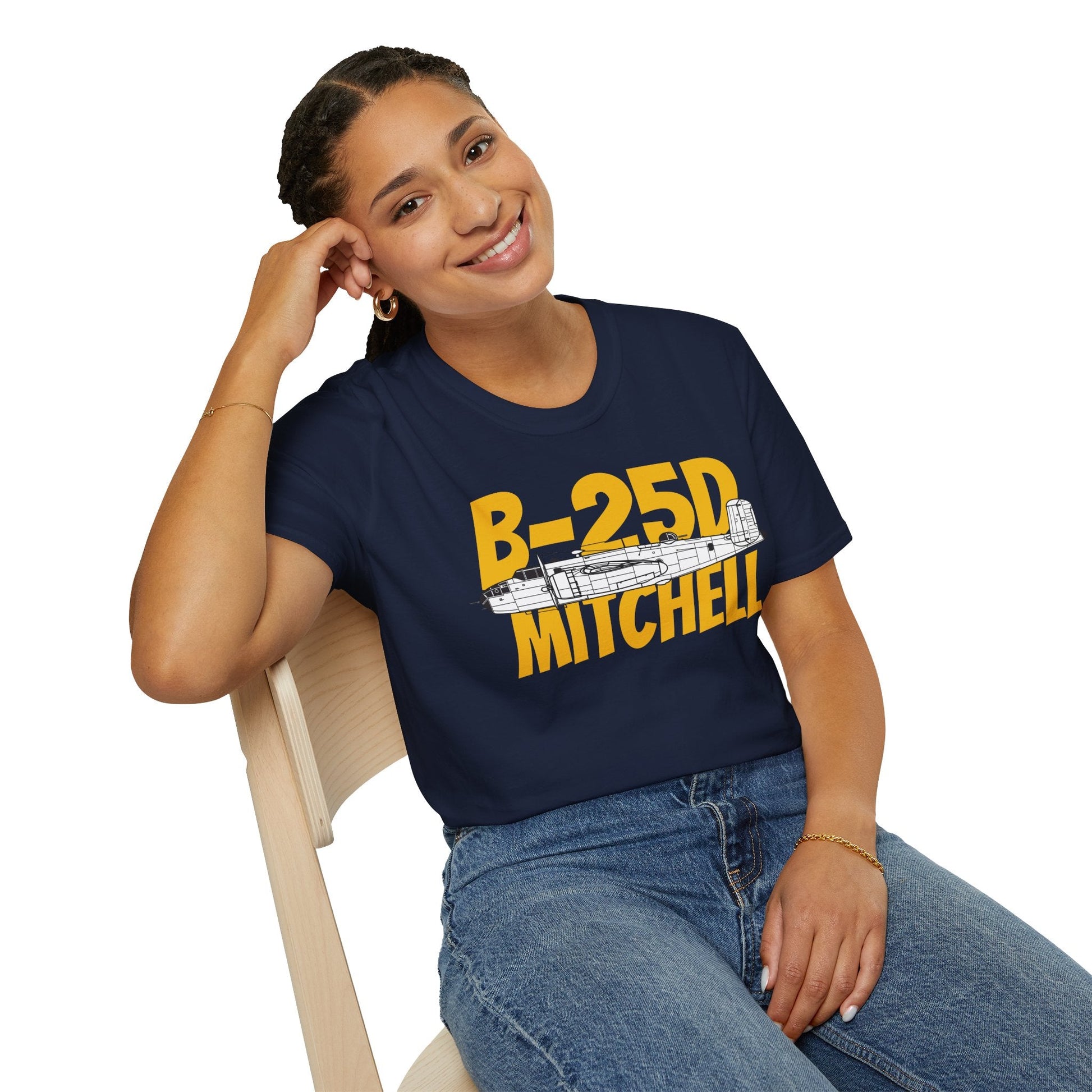 B-25D Mitchell Side Profile T-Shirt – Early-War Medium Bomber Tee - Gifts for pilots - Aviation apparel