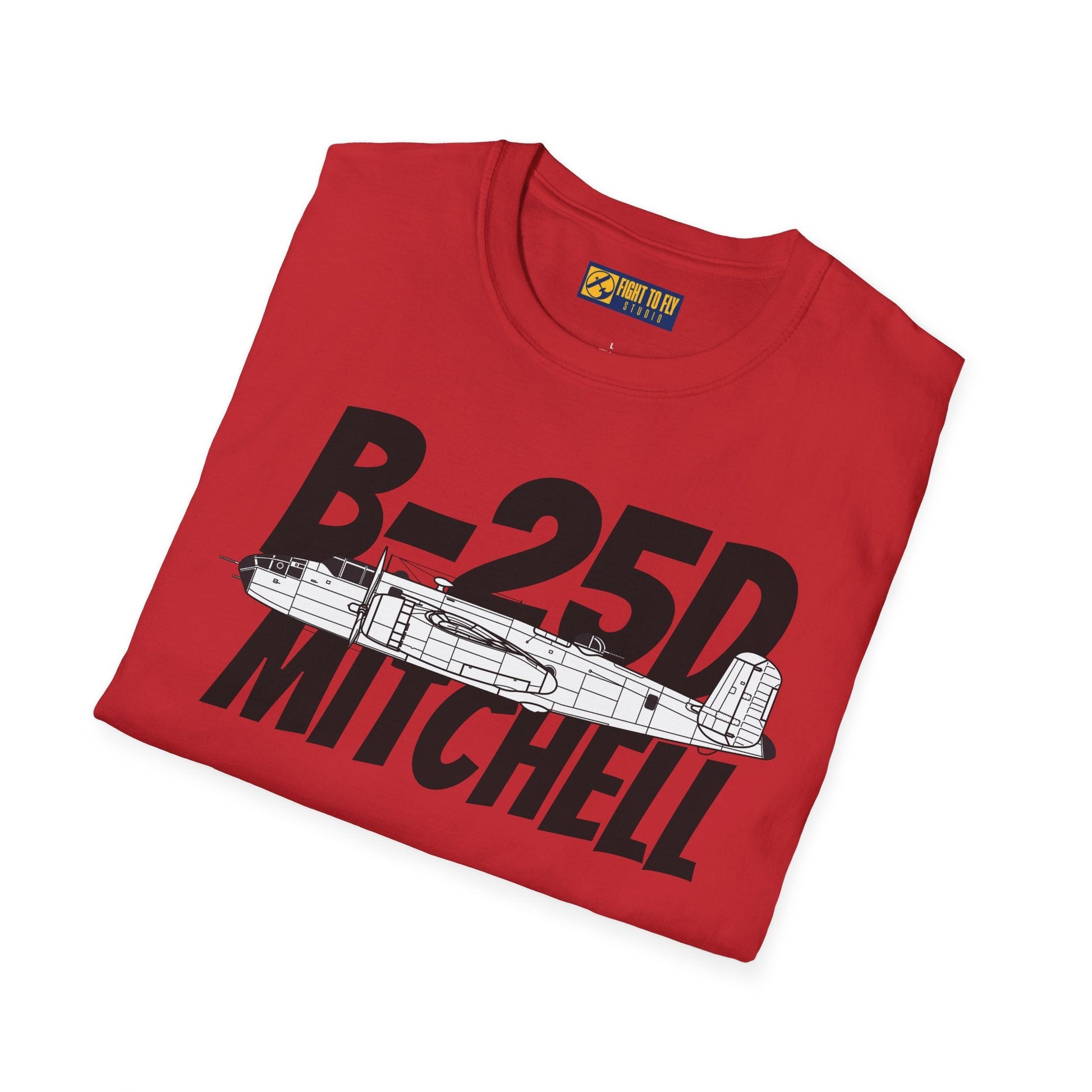 B-25D Mitchell Side Profile T-Shirt – Early-War Medium Bomber Tee - Gifts for pilots - Aviation apparel