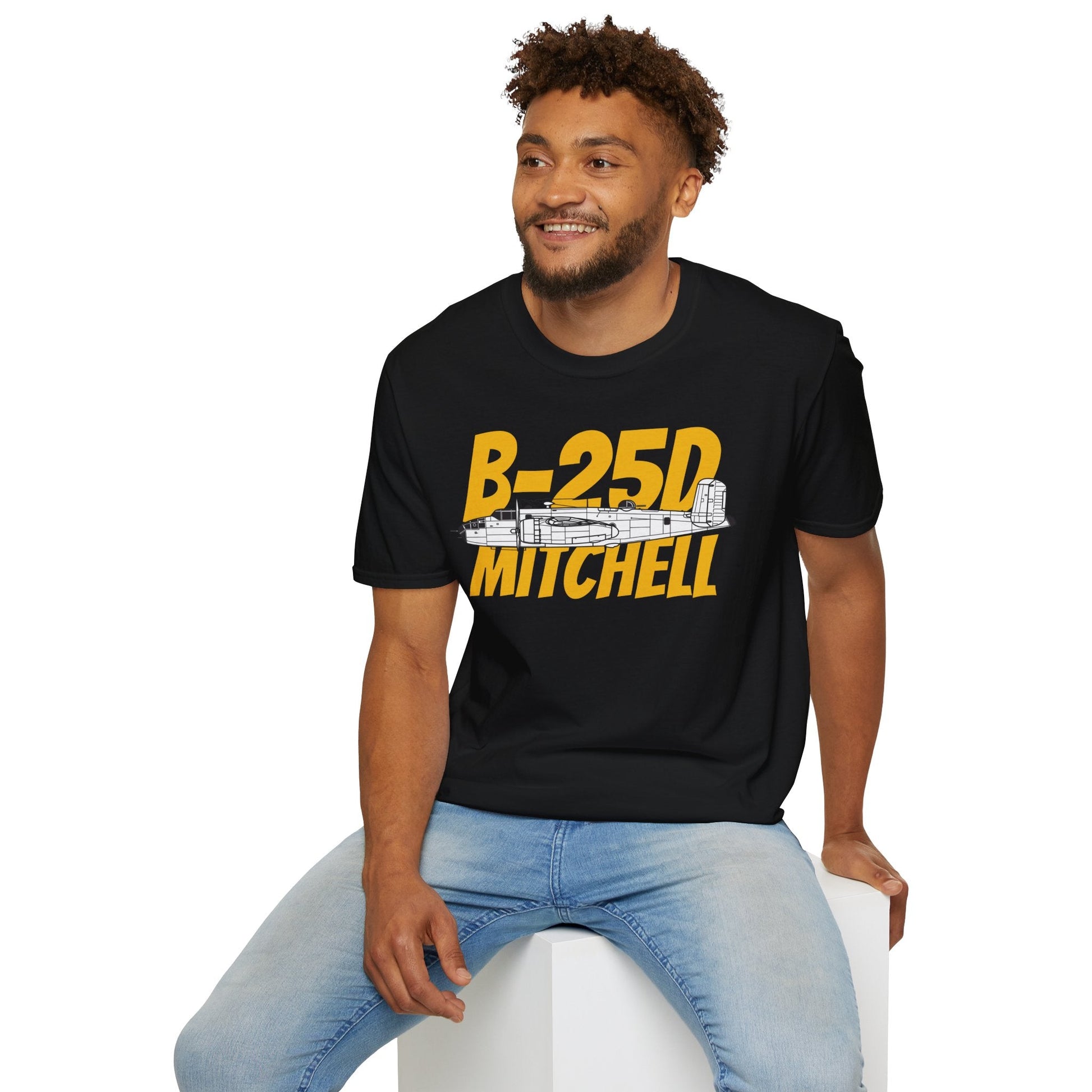 B-25D Mitchell Side Profile T-Shirt – Early-War Medium Bomber Tee - Gifts for pilots - Aviation apparel