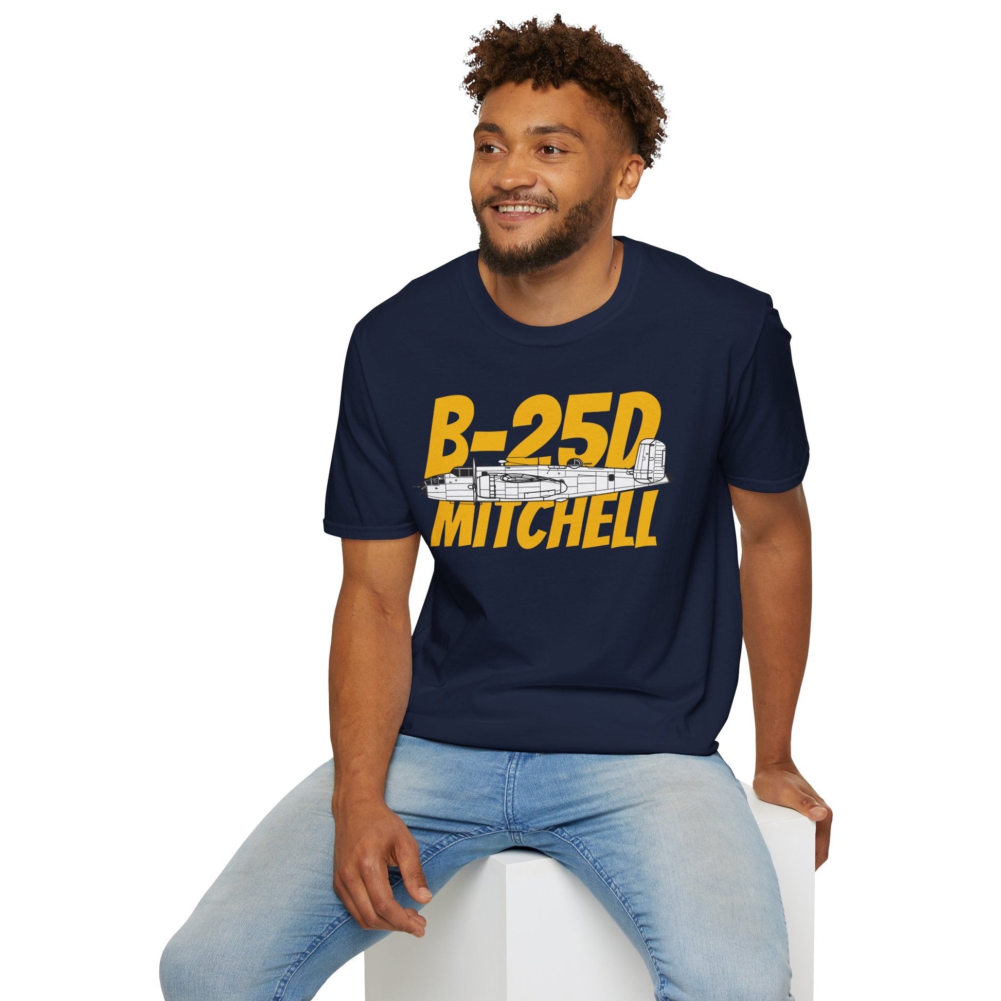 B-25D Mitchell Side Profile T-Shirt – Early-War Medium Bomber Tee - Gifts for pilots - Aviation apparel