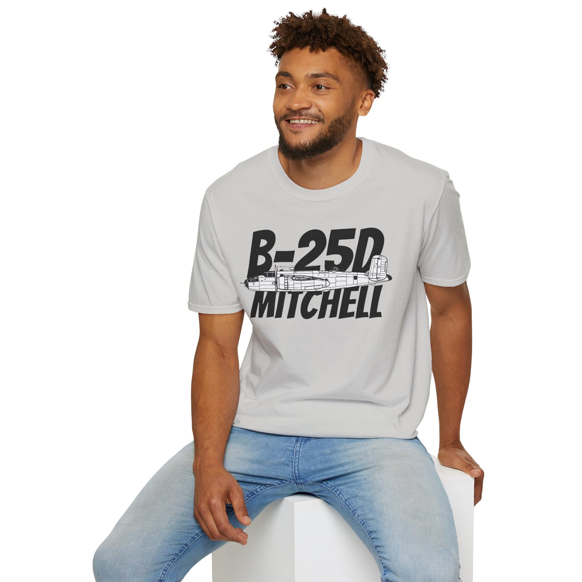 B-25D Mitchell Side Profile T-Shirt – Early-War Medium Bomber Tee - Gifts for pilots - Aviation apparel
