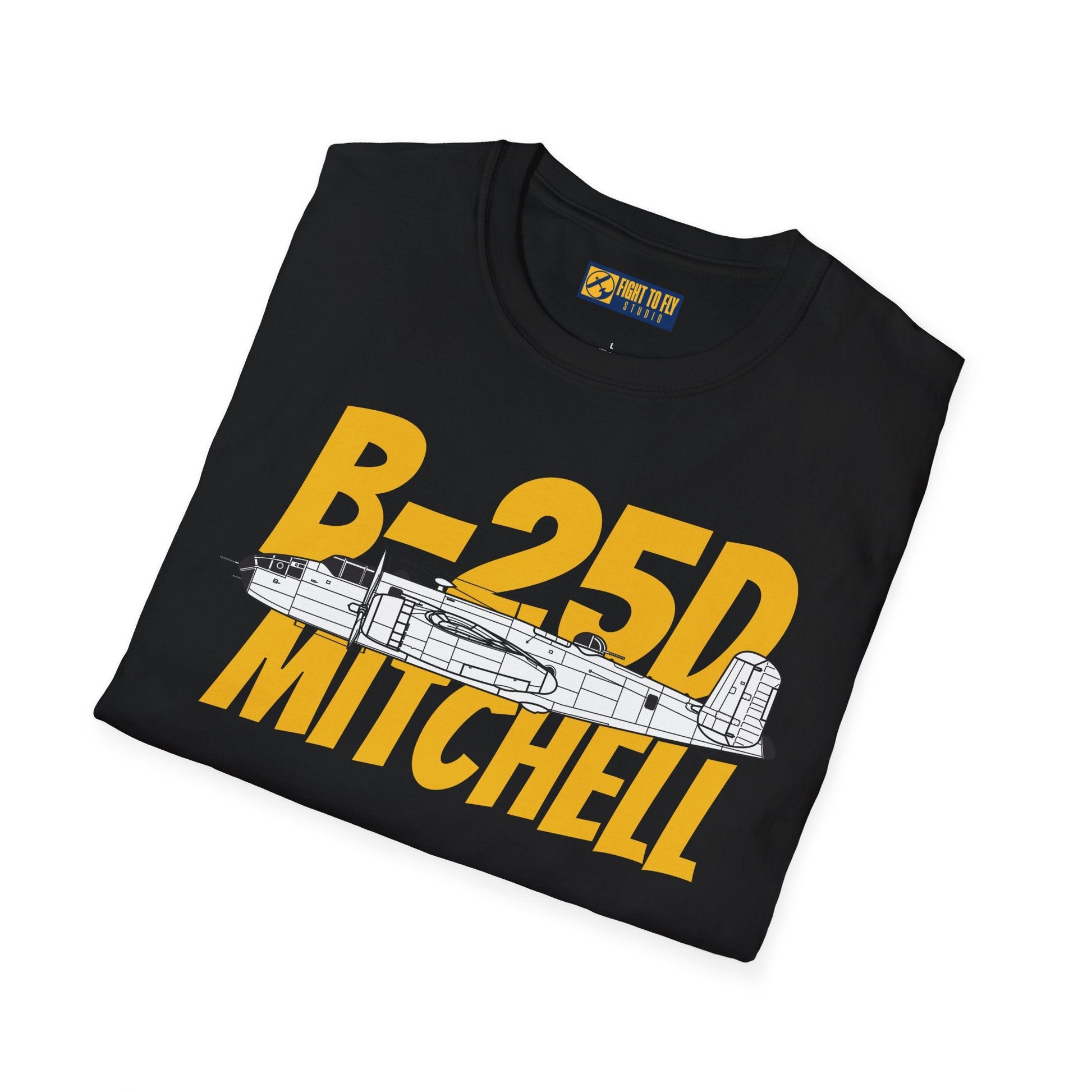 B-25D Mitchell Side Profile T-Shirt – Early-War Medium Bomber Tee - Gifts for pilots - Aviation apparel