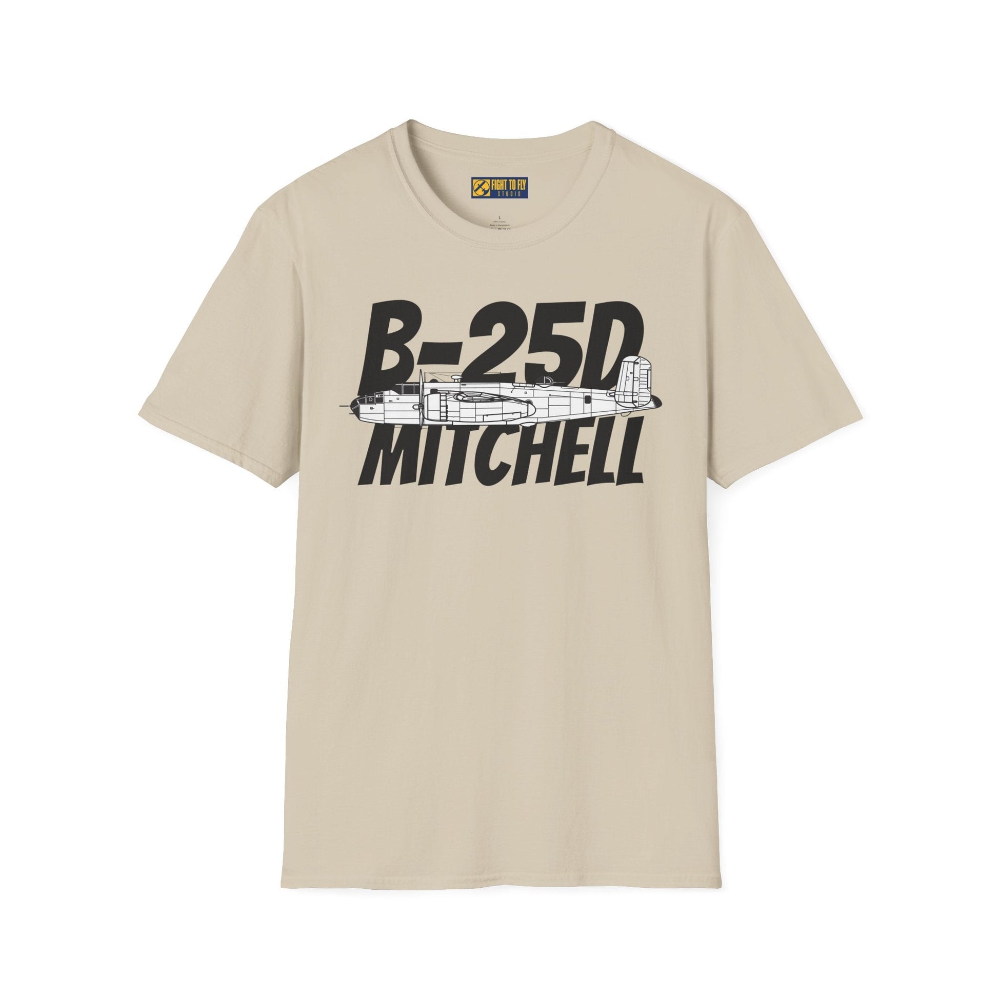 B-25D Mitchell Side Profile T-Shirt – Early-War Medium Bomber Tee - Gifts for pilots - Aviation apparel