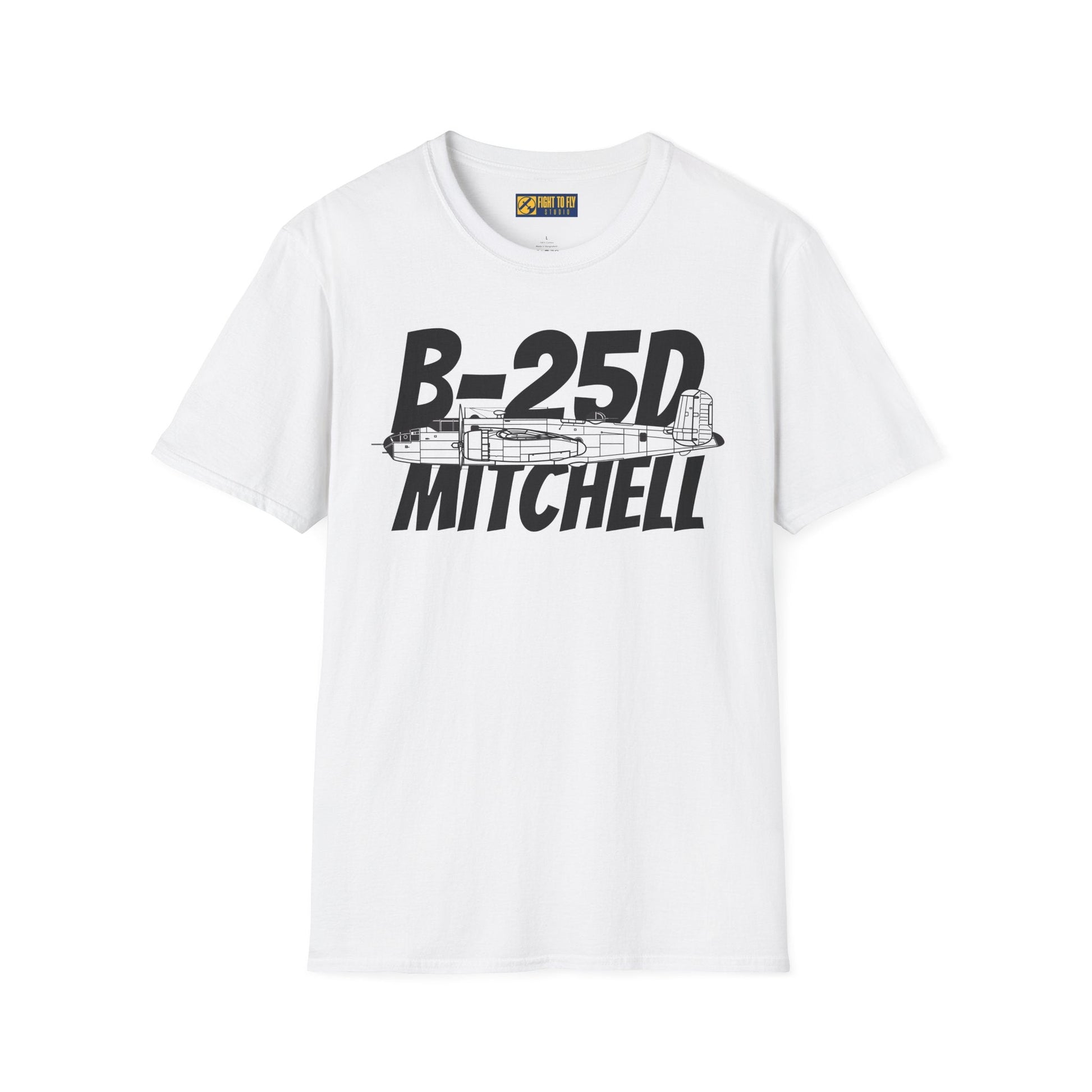 B-25D Mitchell Side Profile T-Shirt – Early-War Medium Bomber Tee - Gifts for pilots - Aviation apparel