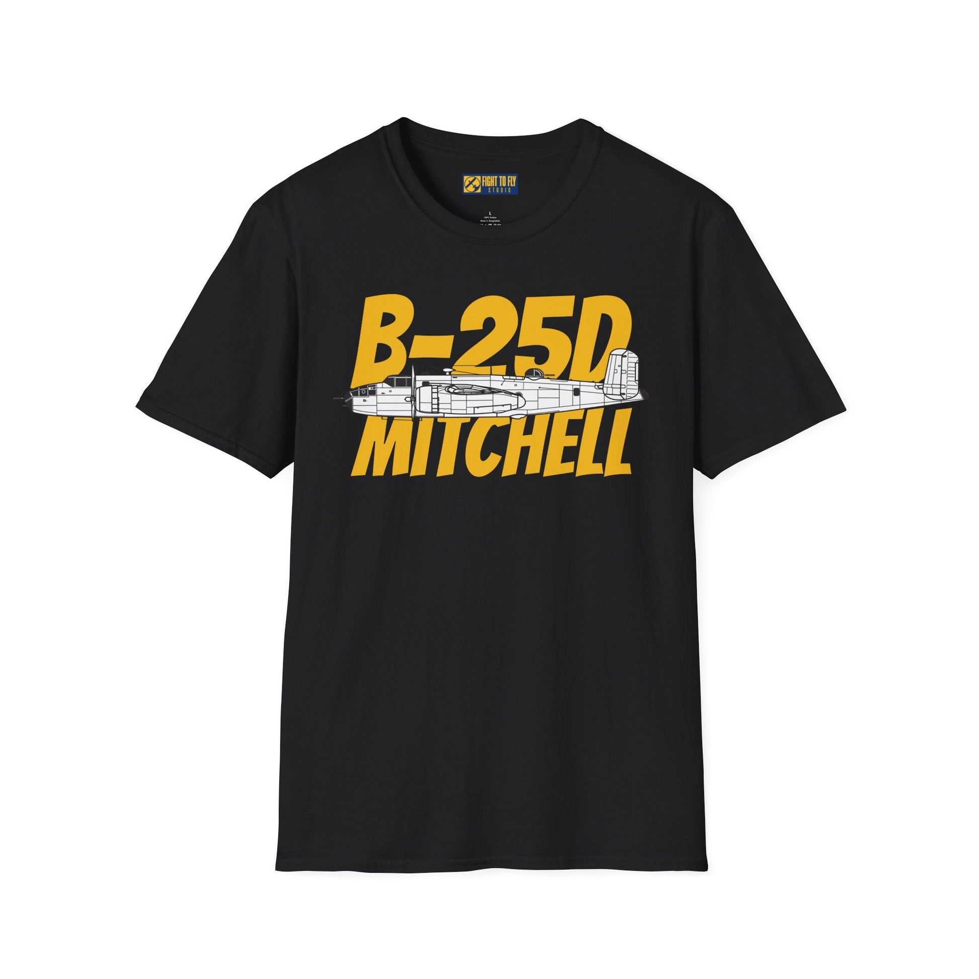 B-25D Mitchell Side Profile T-Shirt – Early-War Medium Bomber Tee - Gifts for pilots - Aviation apparel