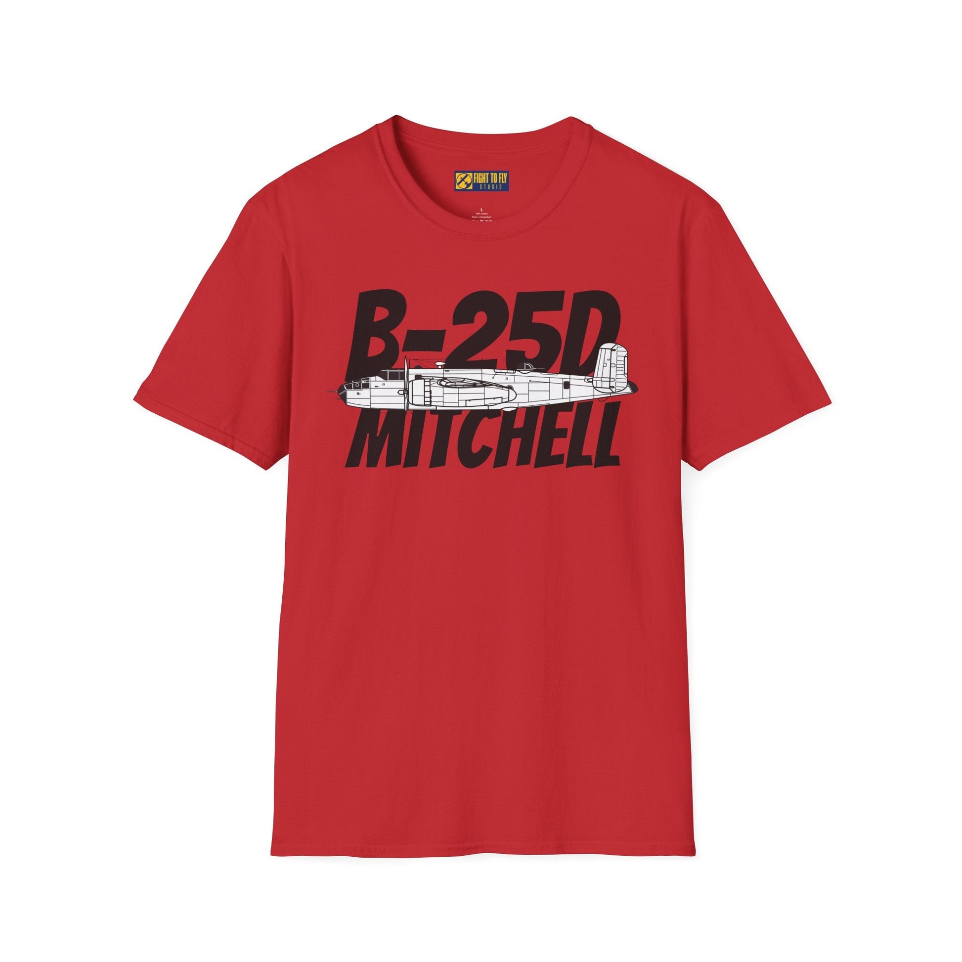 B-25D Mitchell Side Profile T-Shirt – Early-War Medium Bomber Tee - Gifts for pilots - Aviation apparel