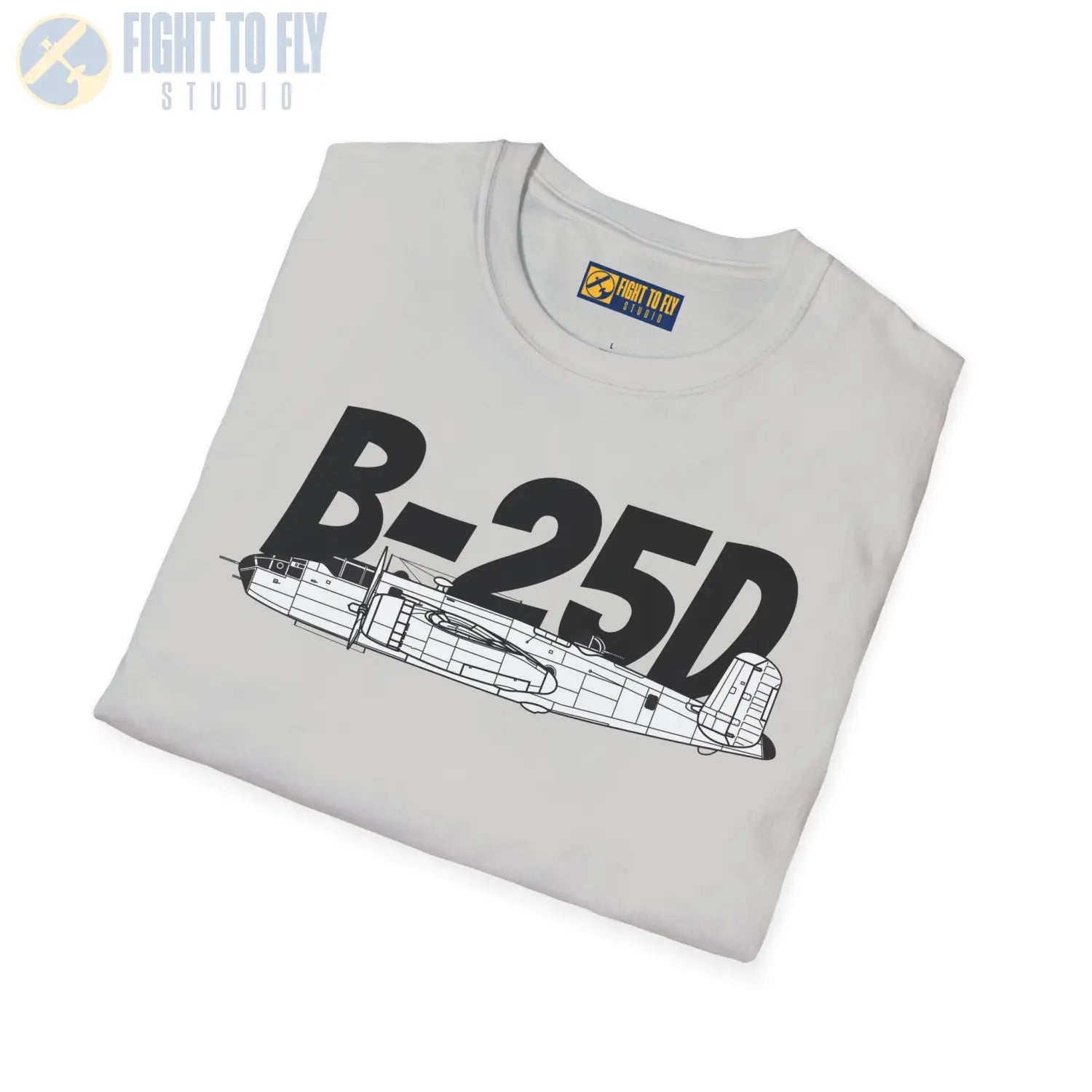 B-25D Mitchell Side Profile T-Shirt - Pilot gifts - WWII warbird t-shirt