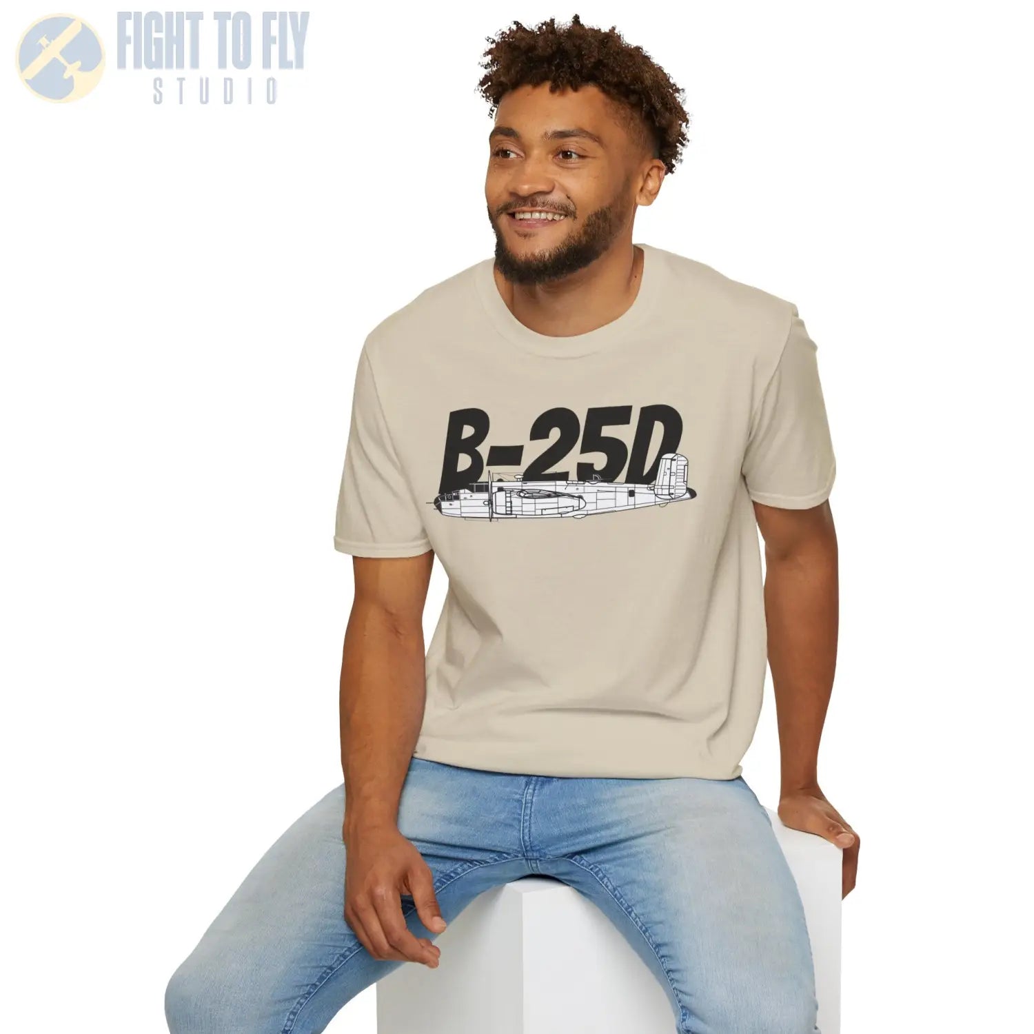 B-25D Mitchell Side Profile T-Shirt - Pilot gifts - WWII warbird t-shirt