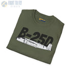 B-25D Mitchell Side Profile T-Shirt - Pilot gifts - WWII warbird t-shirt